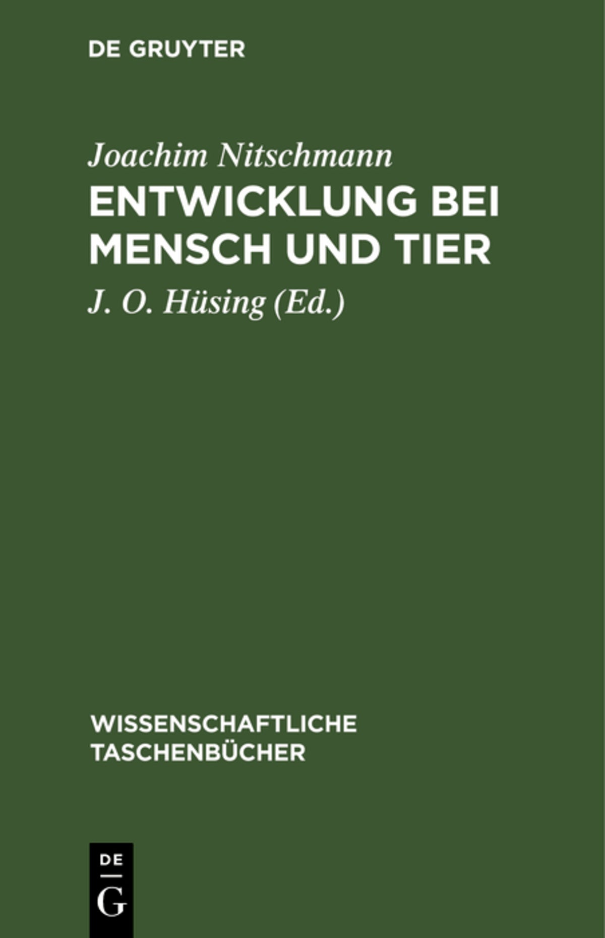 Cover image for Entwicklung bei Mensch und Tier ISBN 9783112644119