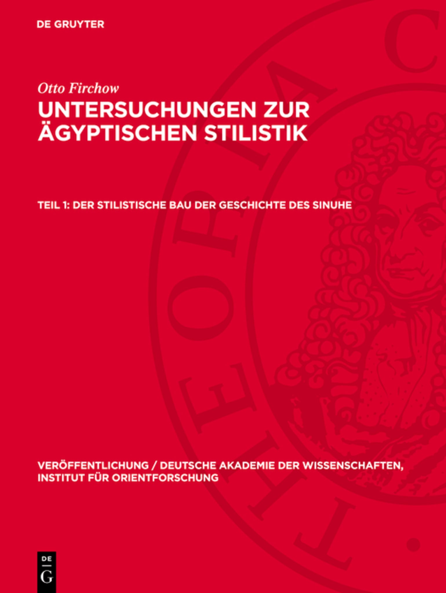 Der stilistische Bau der Geschichte des Sinuhe