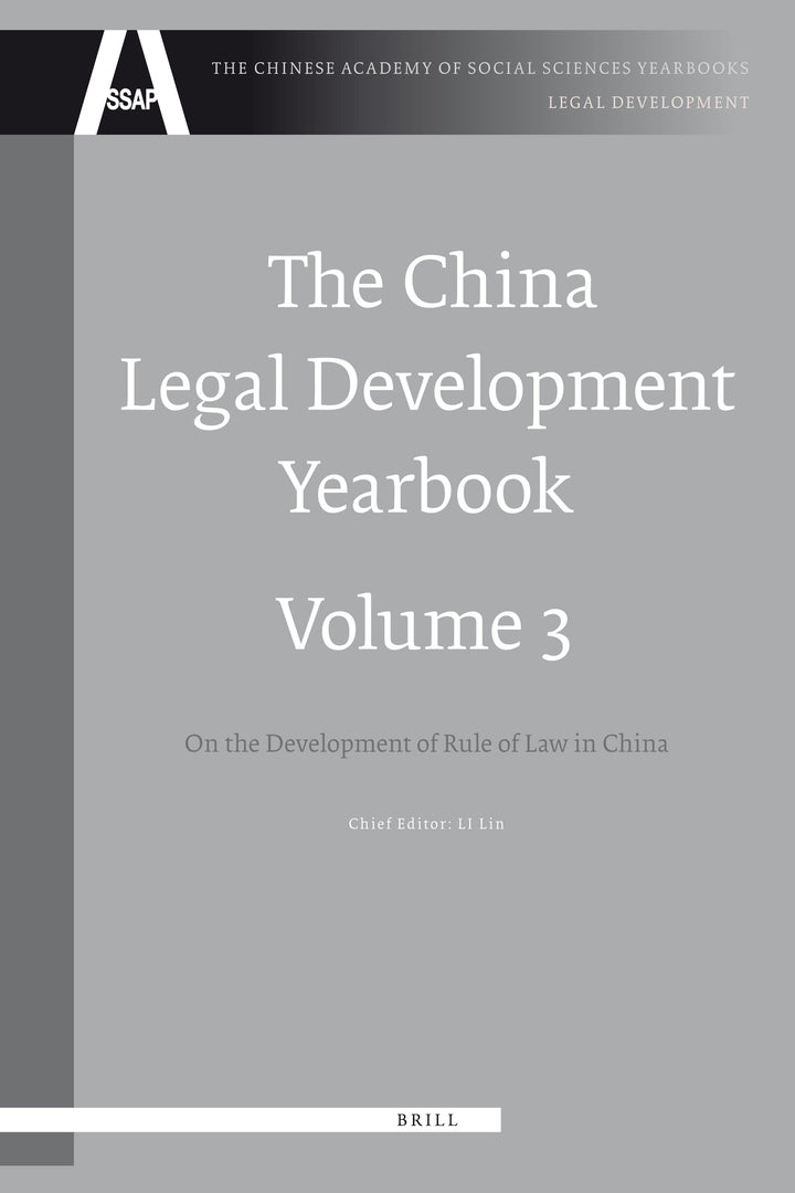 Cover image for The China Legal Development Yearbook, Volume 3 ISBN 9789004173521