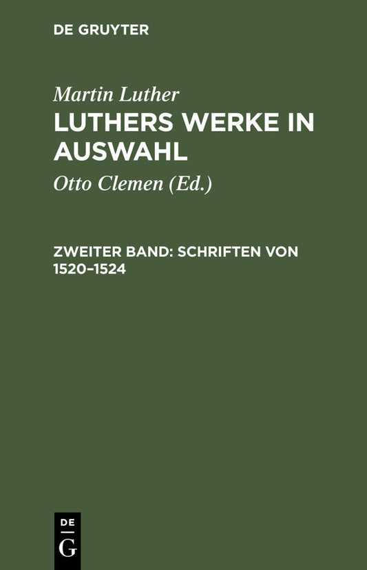 Schriften von 1520–1524