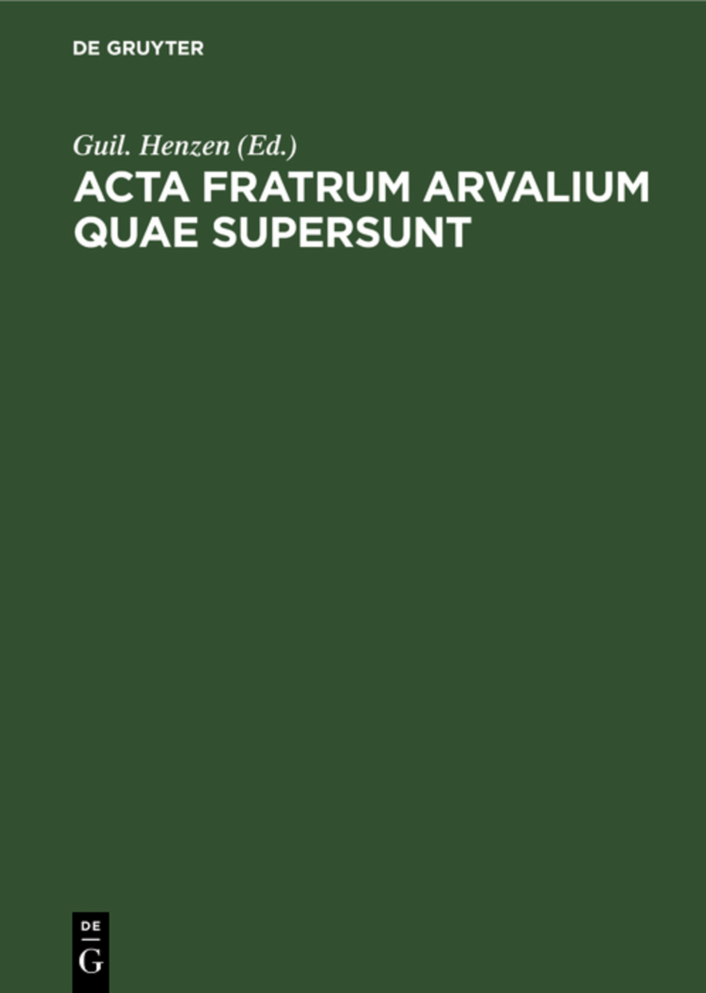 Acta fratrum Arvalium quae supersunt