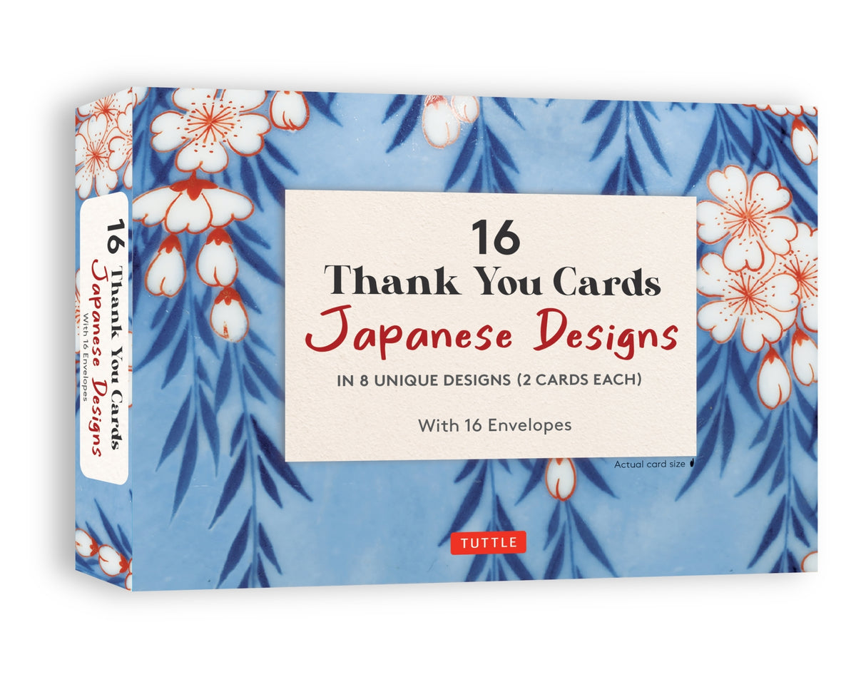Cover image for 16 Thank You Cards Japanese Designs ISBN 9780804856836
