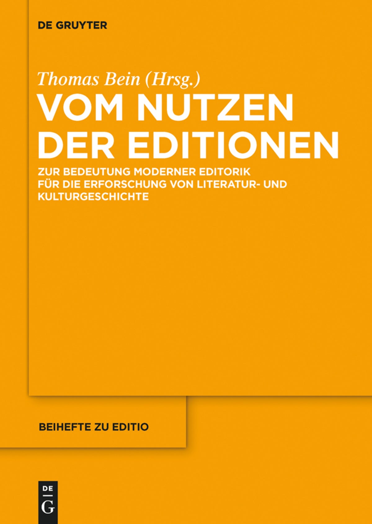 Vom Nutzen der Editionen
