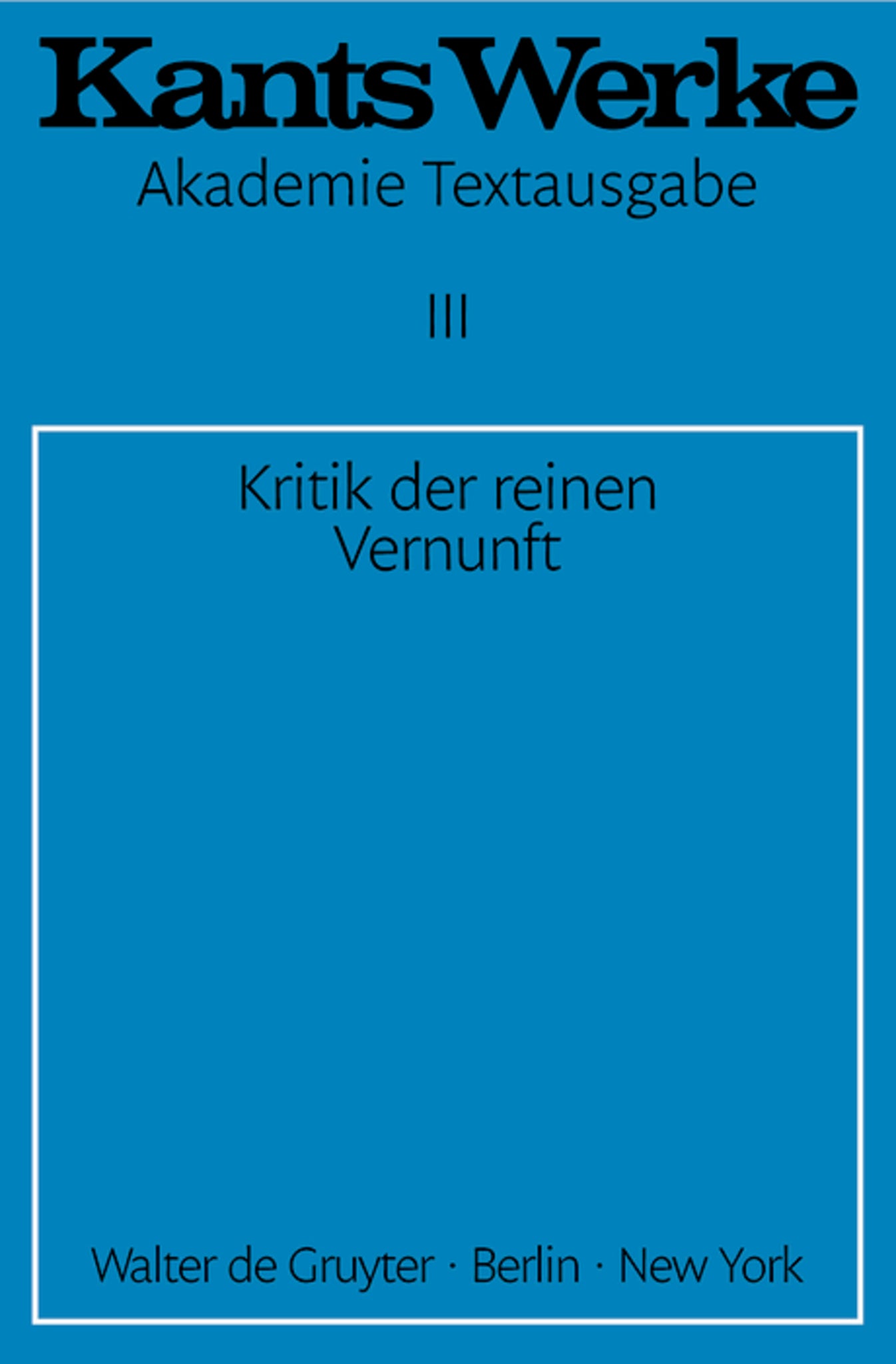 Kritik der reinen Vernunft