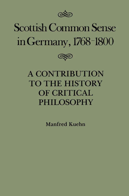 Scottish Common Sense in Germany, 1768-1800
