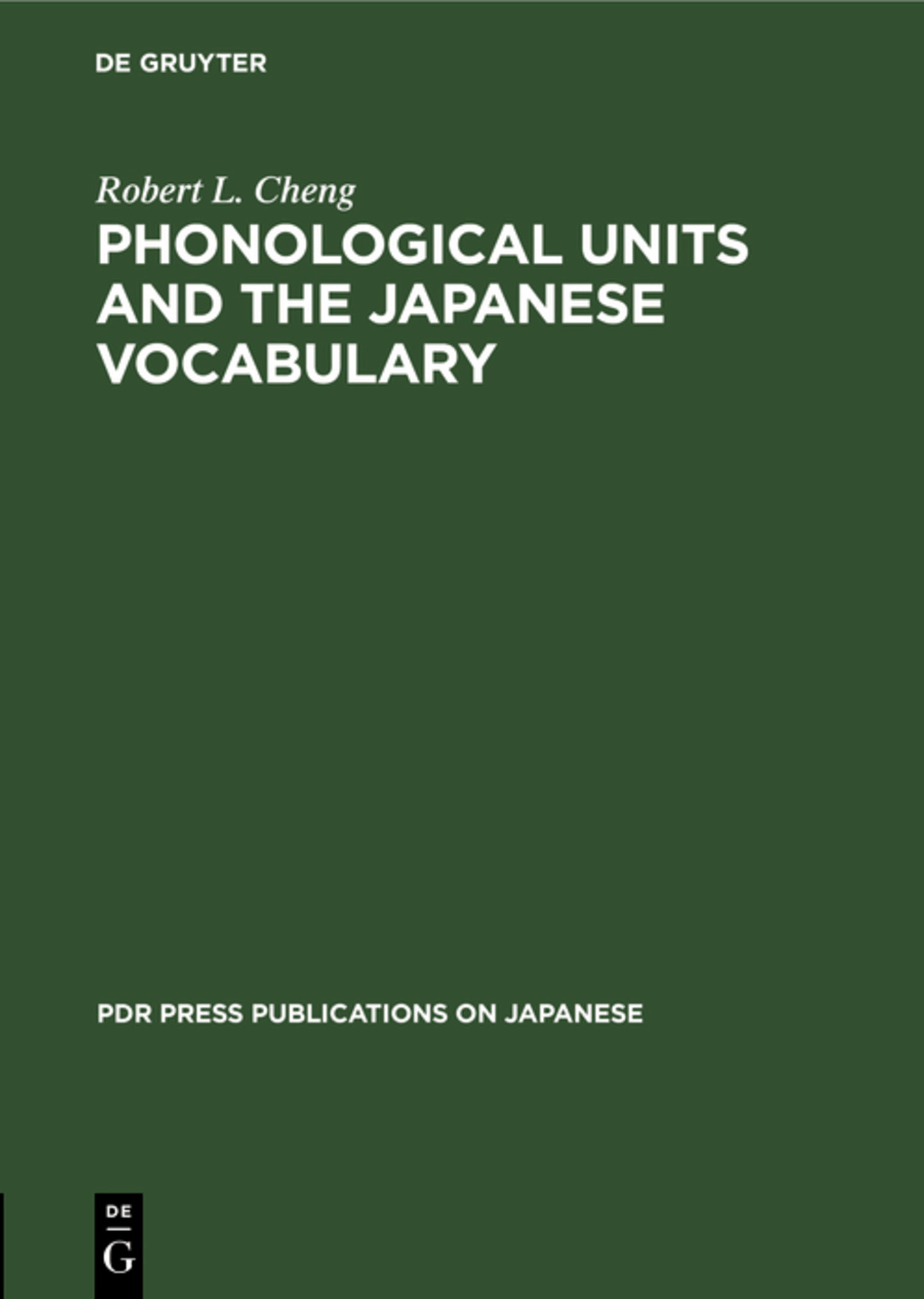 Phonological Units and the Japanese Vocabulary