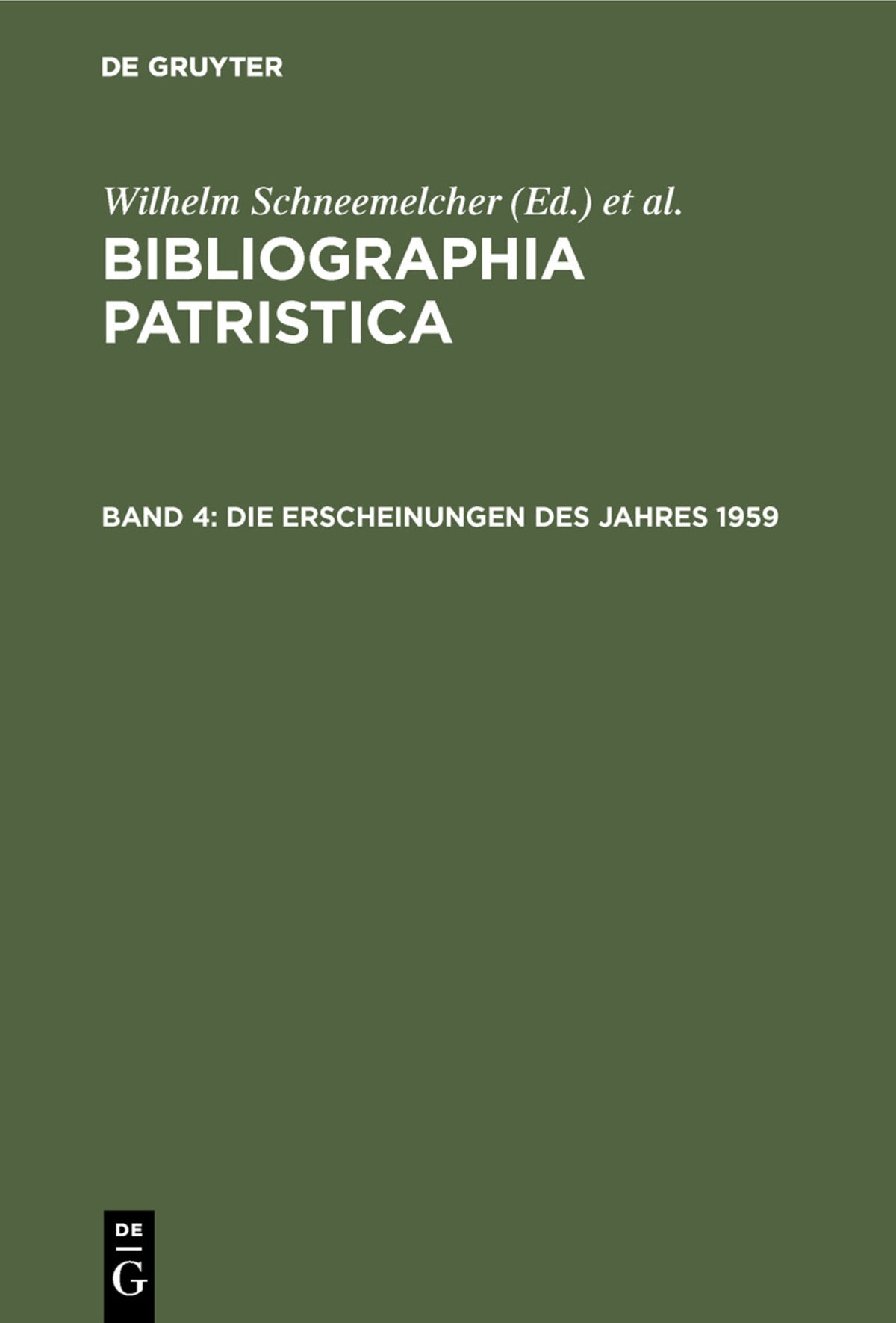 Die Erscheinungen des Jahres 1959