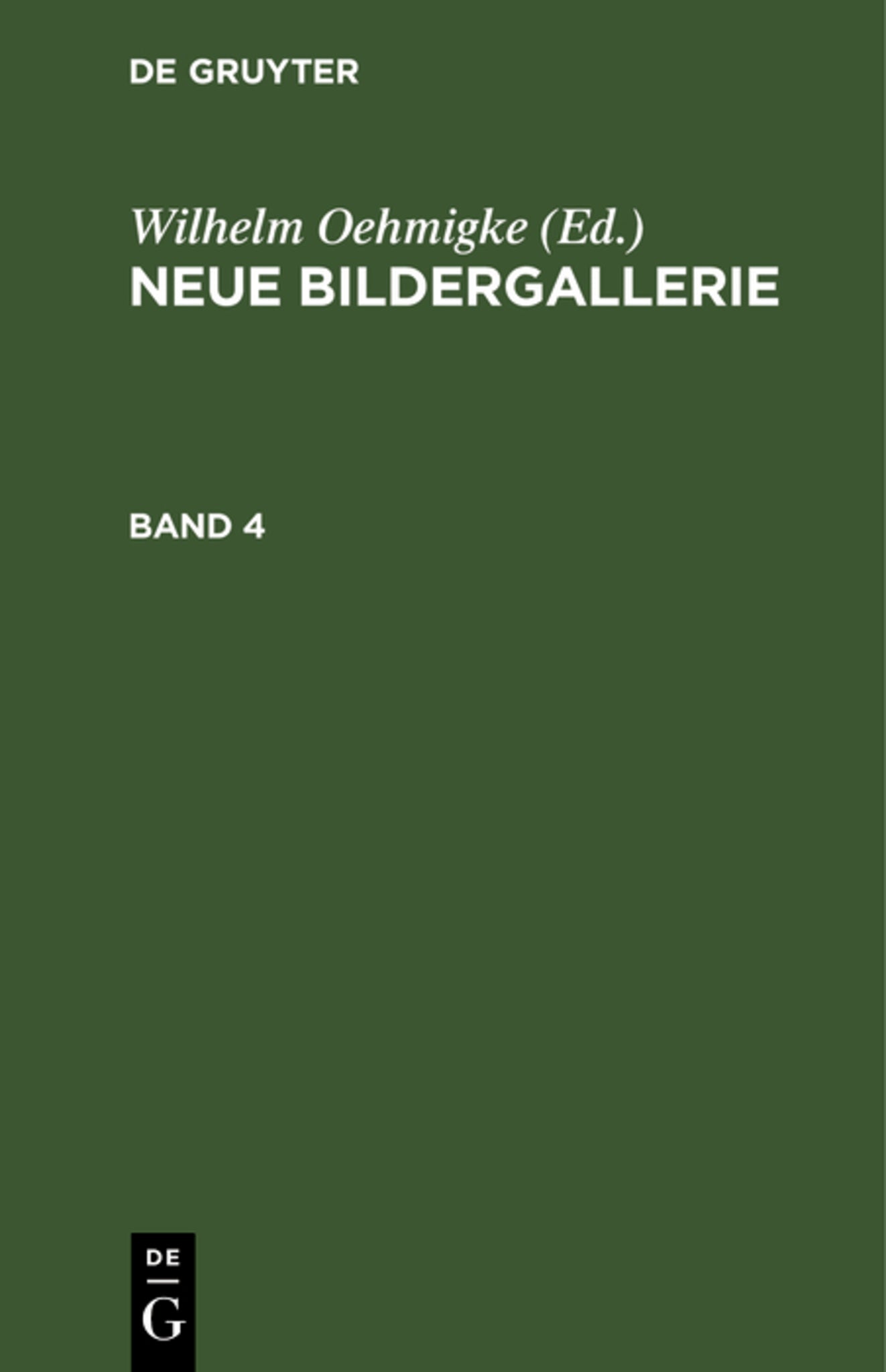 Neue Bildergallerie. Band 4