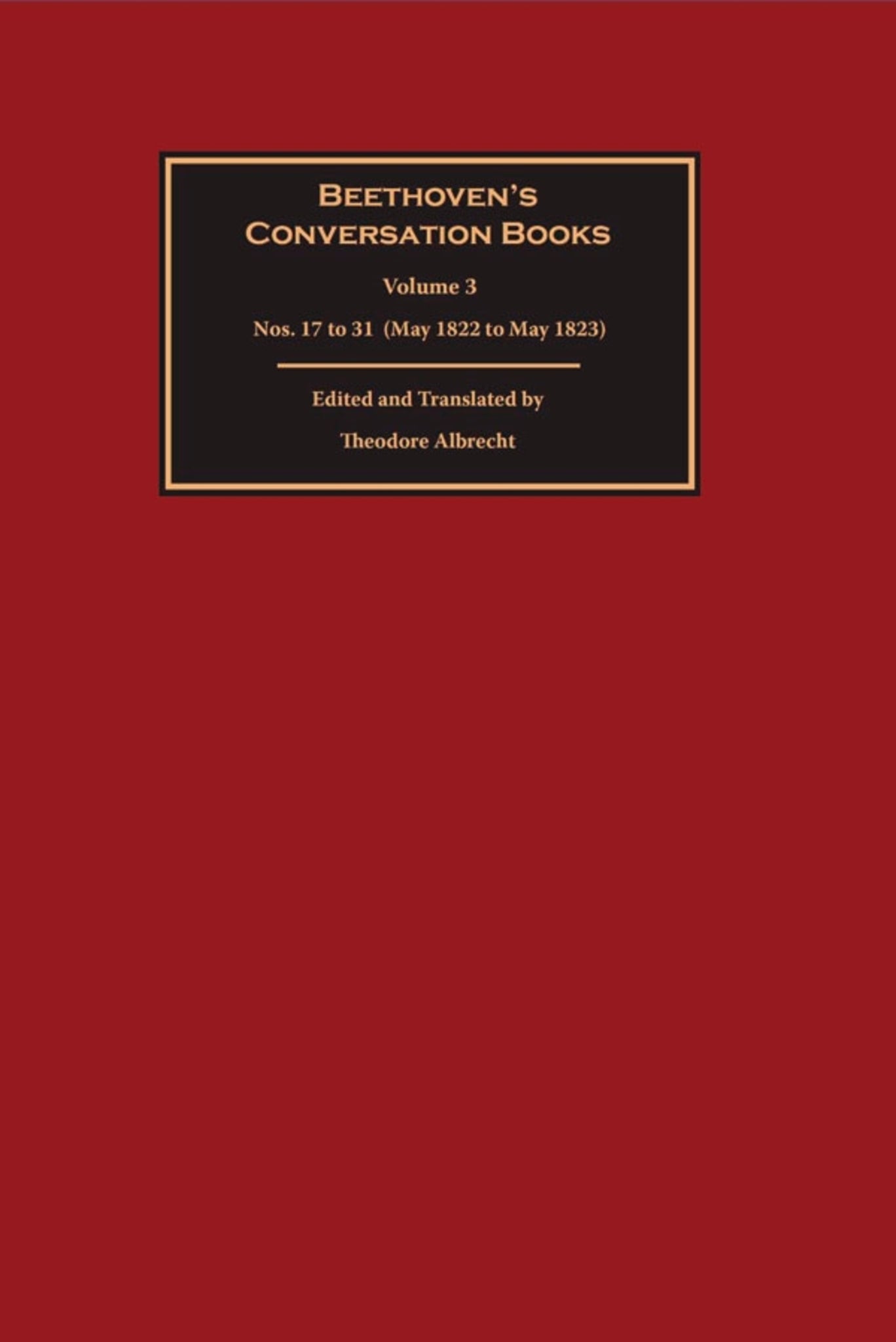 Cover image for Beethoven's Conversation Books Volume 3 ISBN 9781783271528