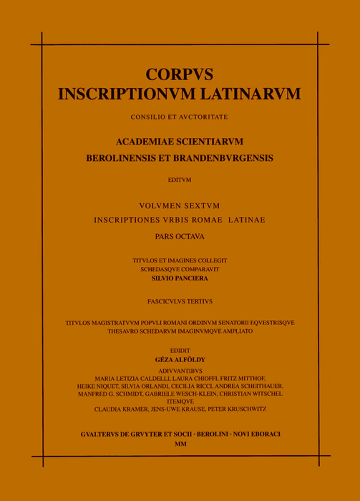 Titulos magistratuum populi Romani ordinum senatorii equestrisque thesauro schedarum imagiumque ampliato