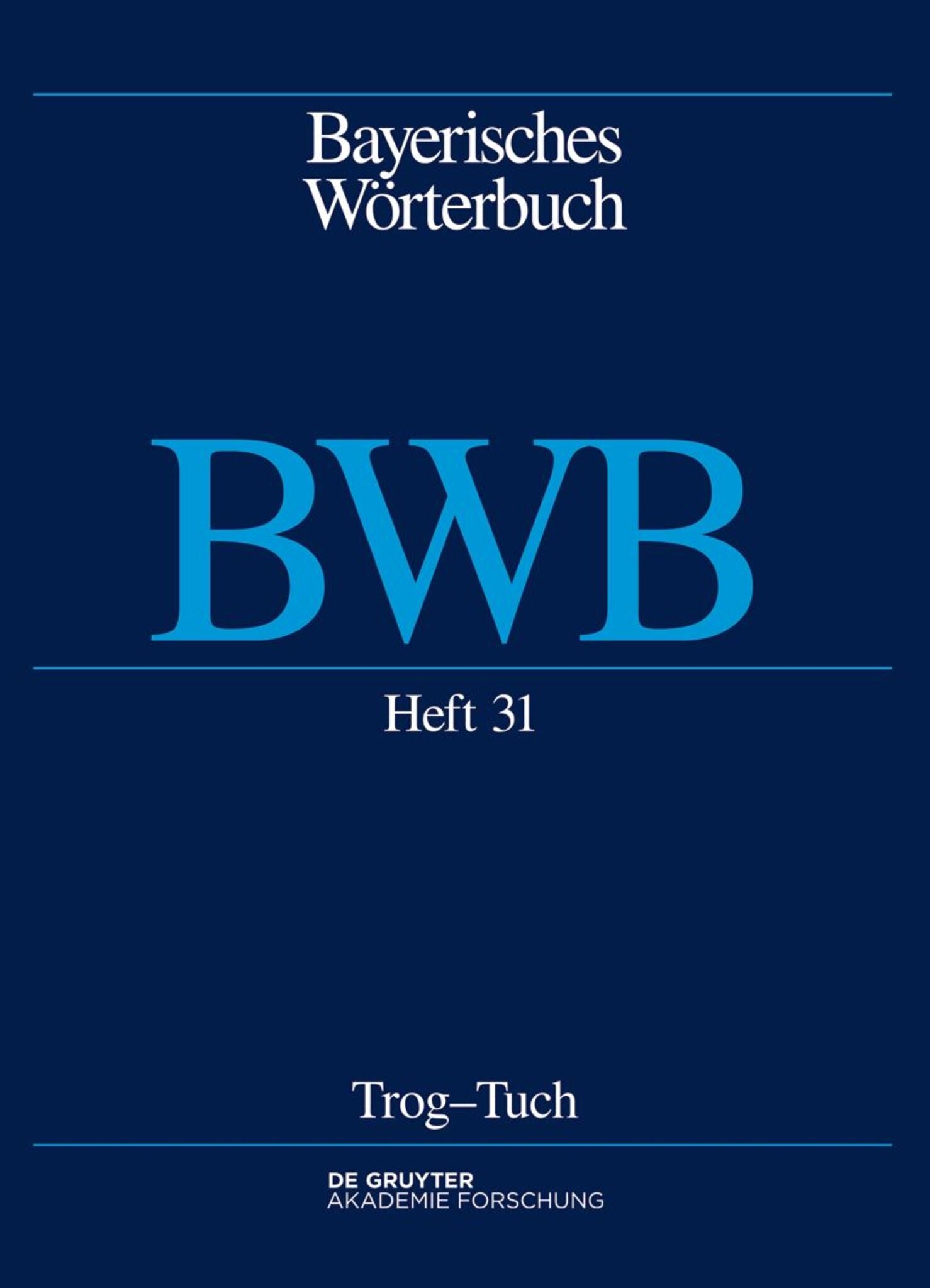 Cover image for Trog – Tuch ISBN 9783110773507
