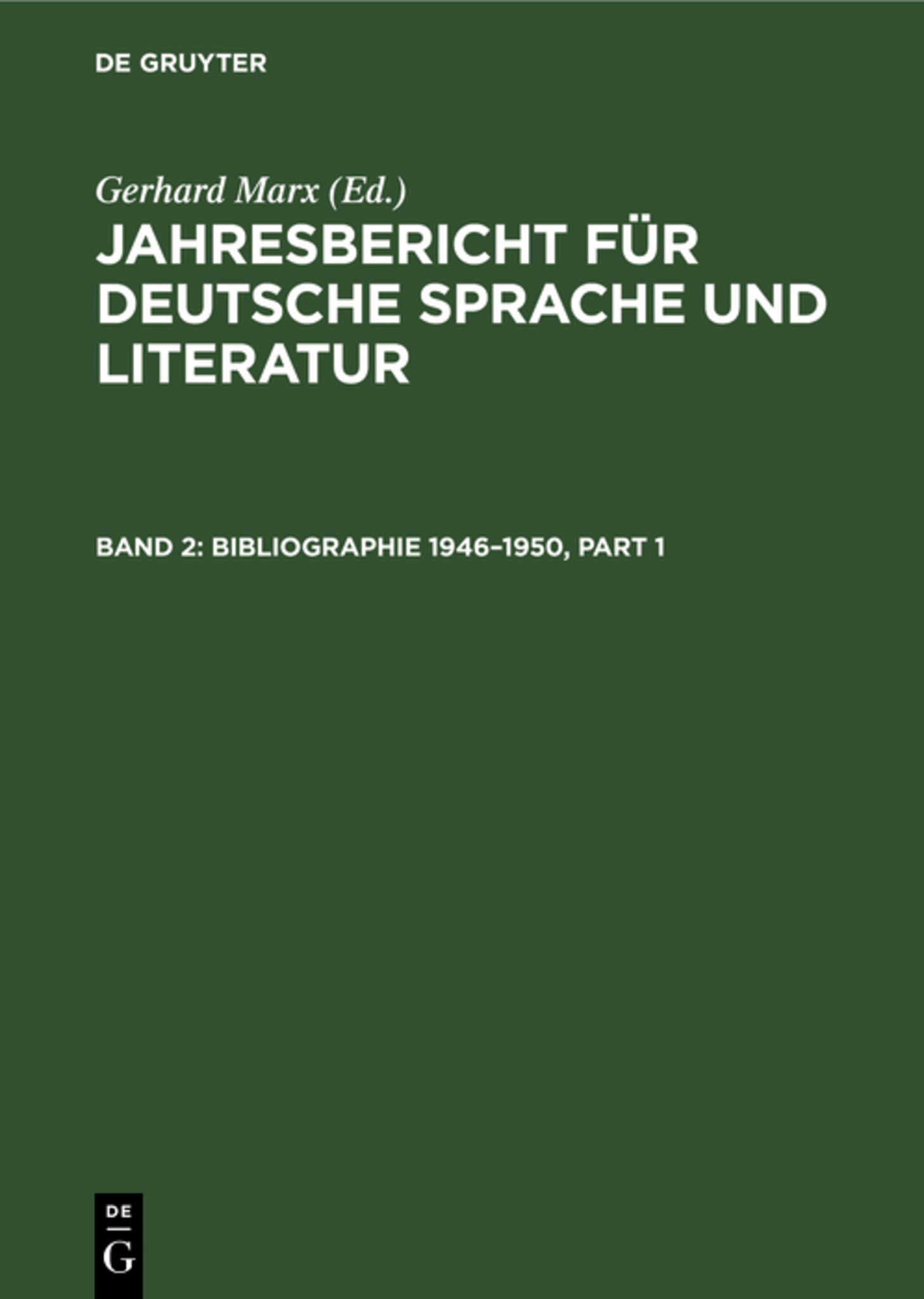 Bibliographie 1946–1950