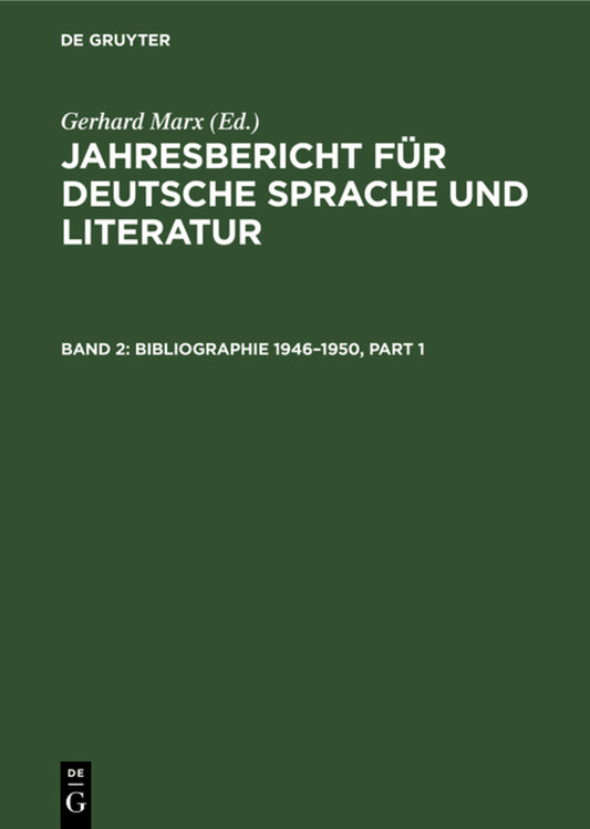 Bibliographie 1946–1950