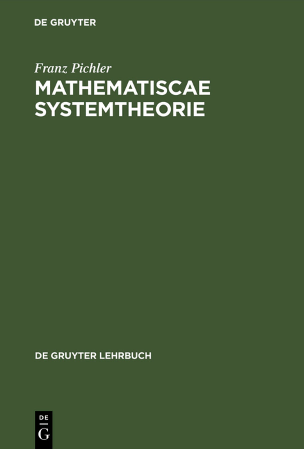 Cover image for Matematische Systemtheorie ISBN 9783110039092