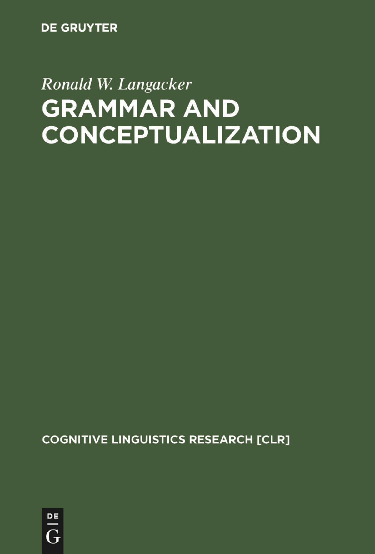 Cover image for Grammar and Conceptualization ISBN 9783110166040