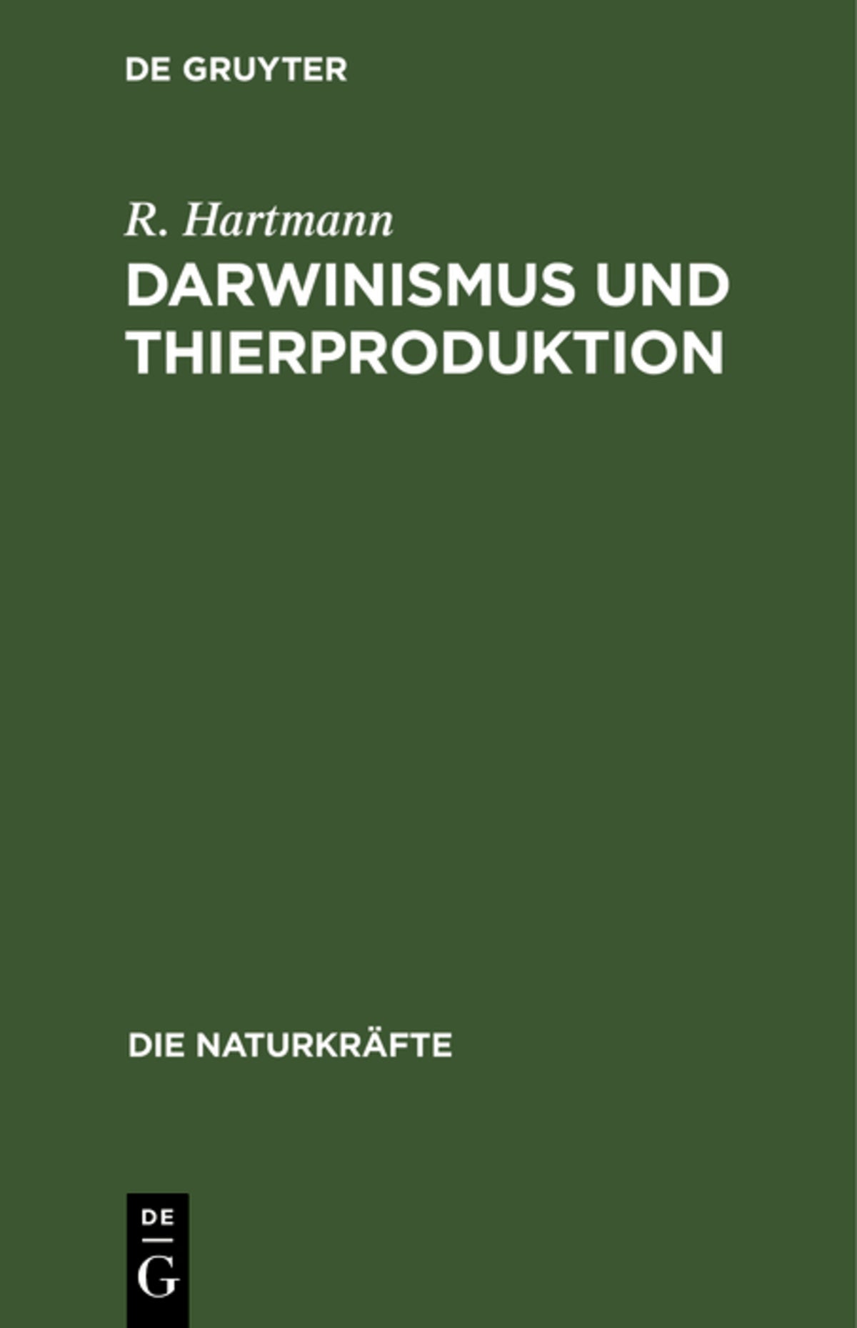 Cover image for Darwinismus und Thierproduktion ISBN 9783486723526