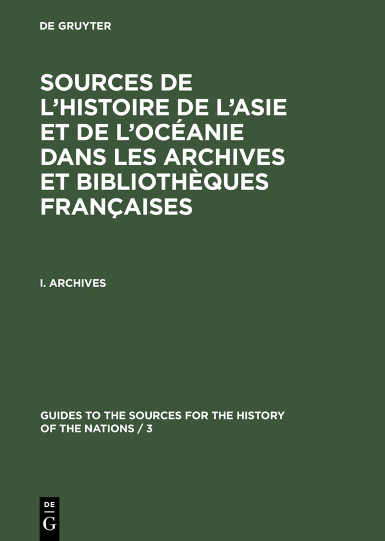Cover image for Archives ISBN 9783598214721