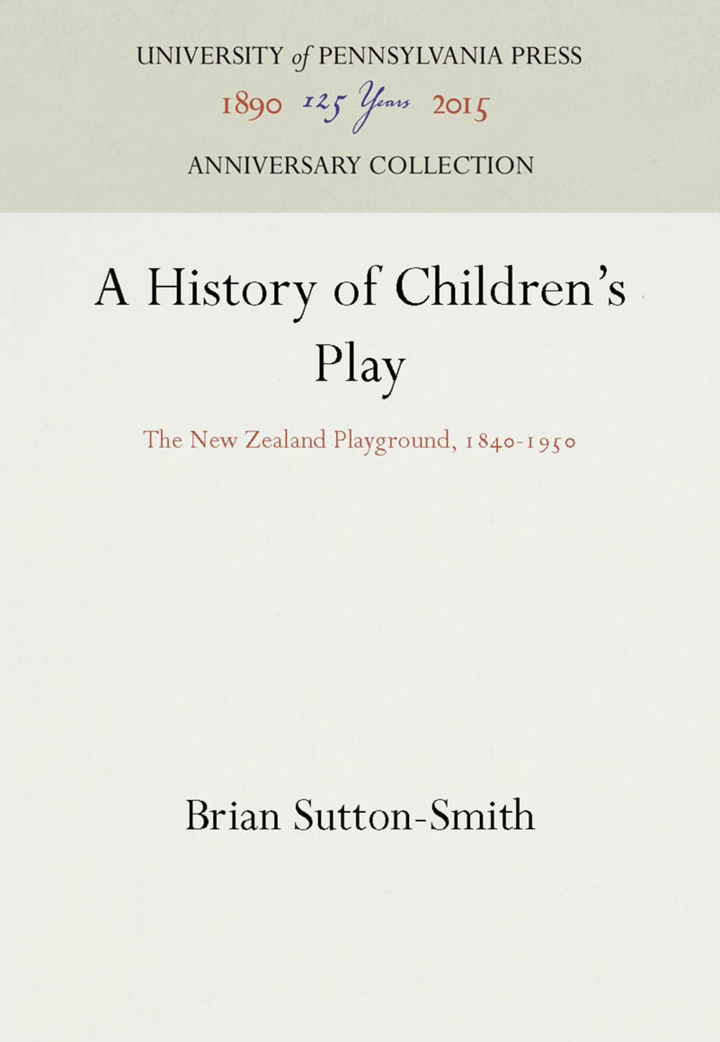 A History of Children's Play