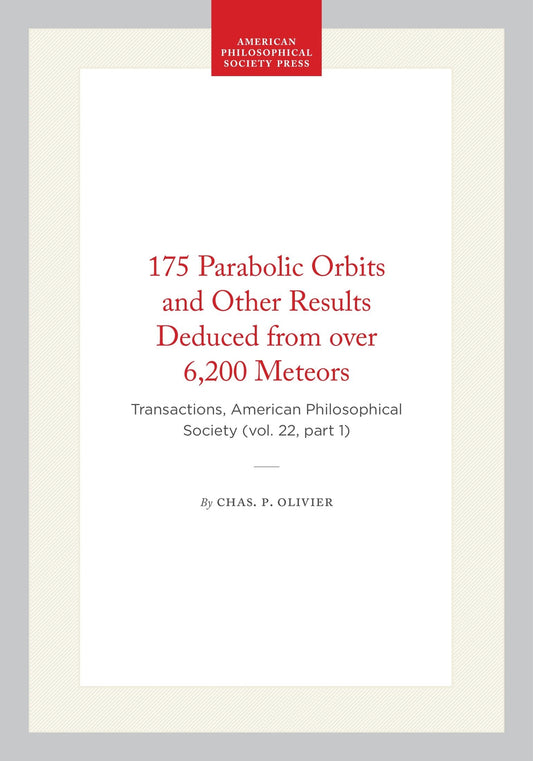 175 Parabolic Orbits and Other Results Deduced from over 6,200 Meteors