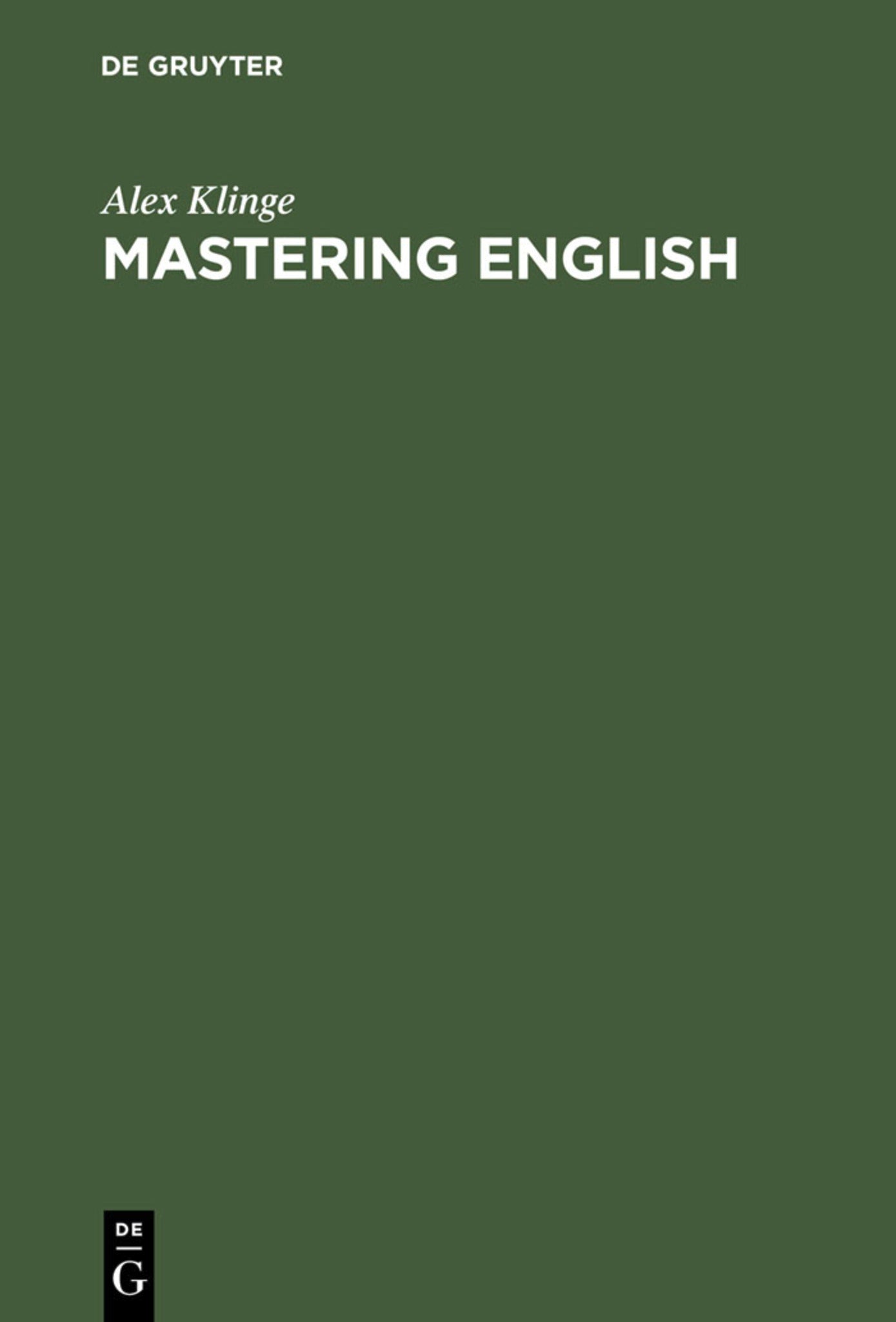 Mastering English