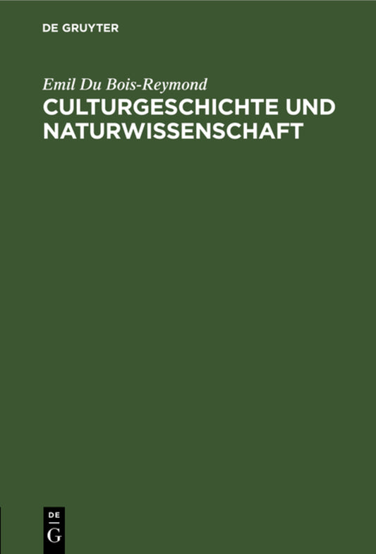 Culturgeschichte und Naturwissenschaft