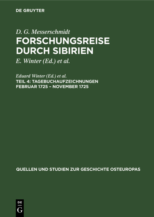 Tagebuchaufzeichnungen Februar 1725 – November 1725