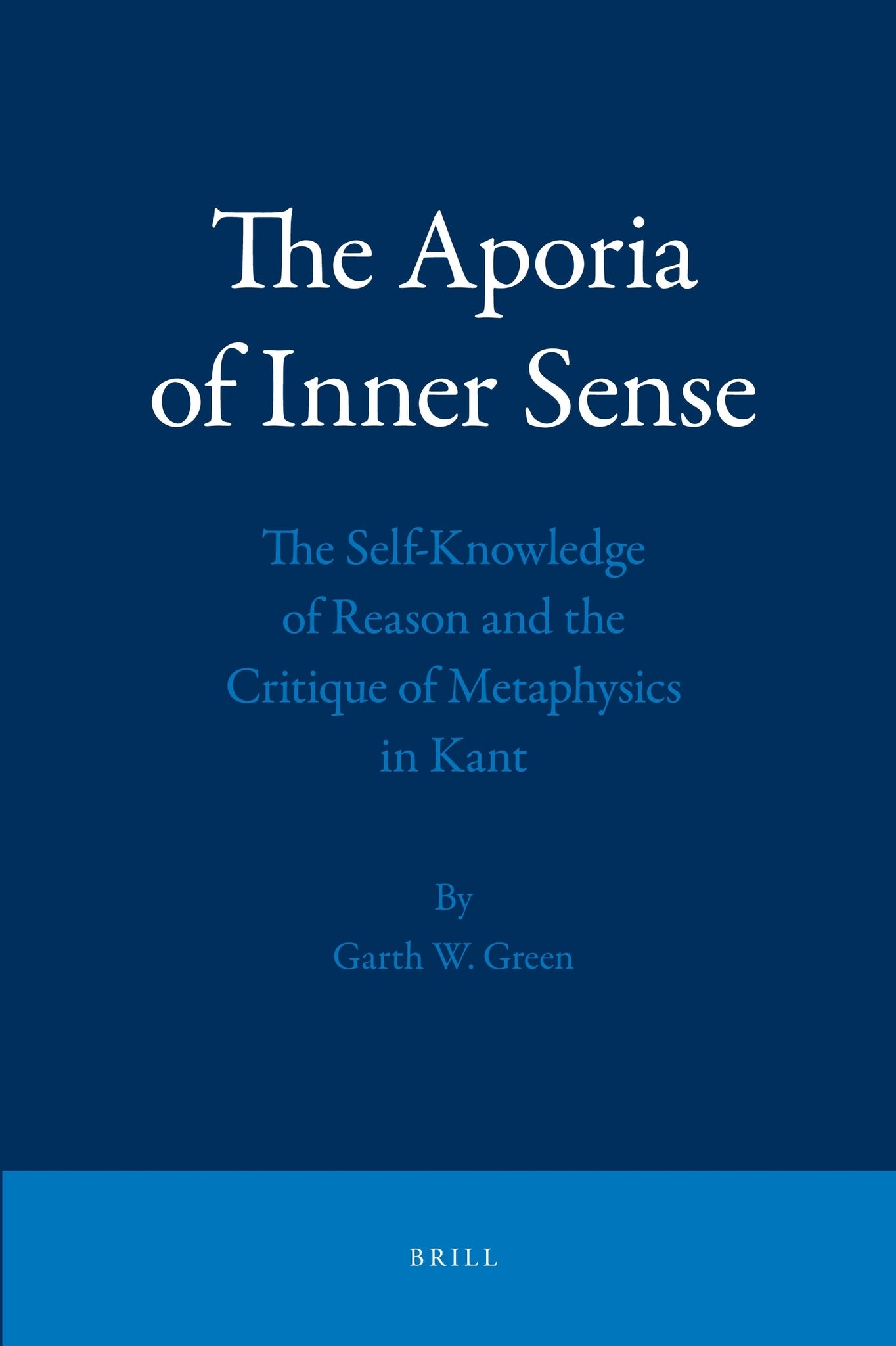 Cover image for The Aporia of Inner Sense ISBN 9789004215573