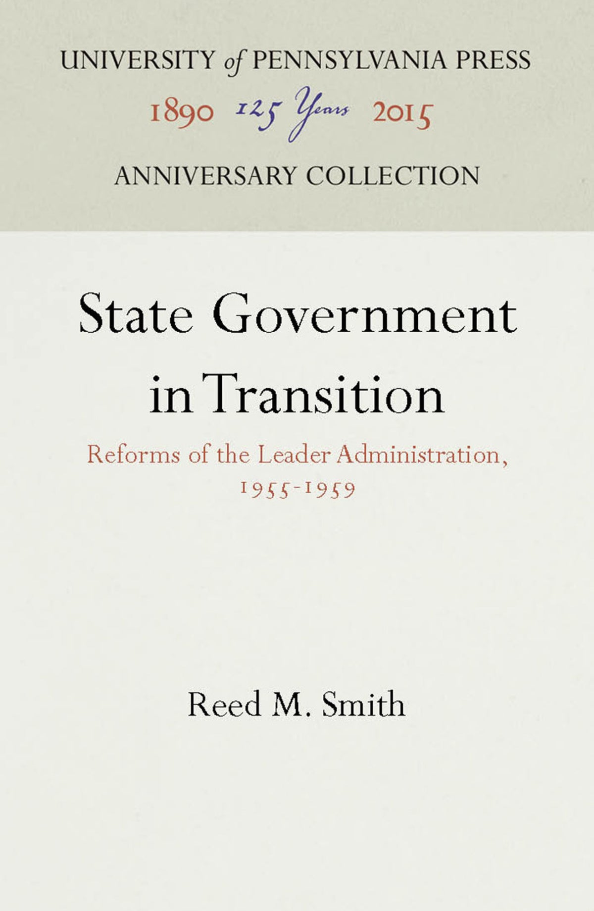 Cover image for State Government in Transition ISBN 9781512809701