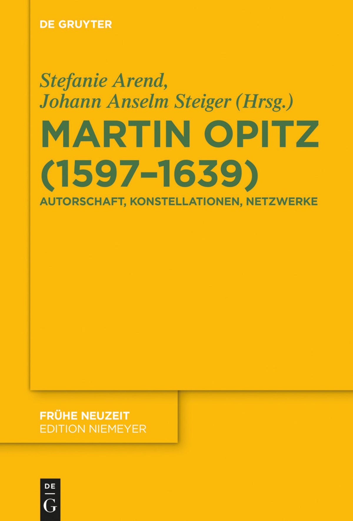 Cover image for Martin Opitz (1597–1639) ISBN 9783110663389