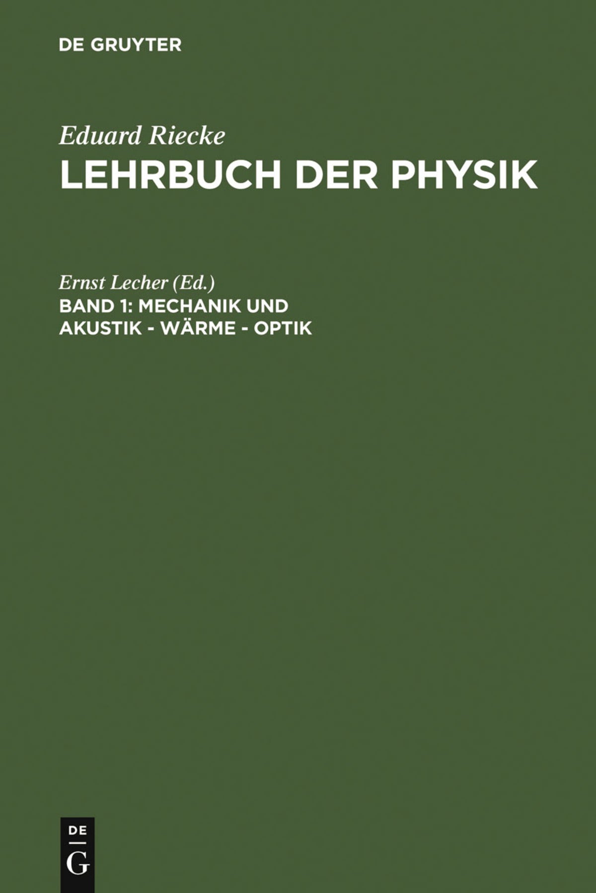 Mechanik und Akustik – Wärme – Optik