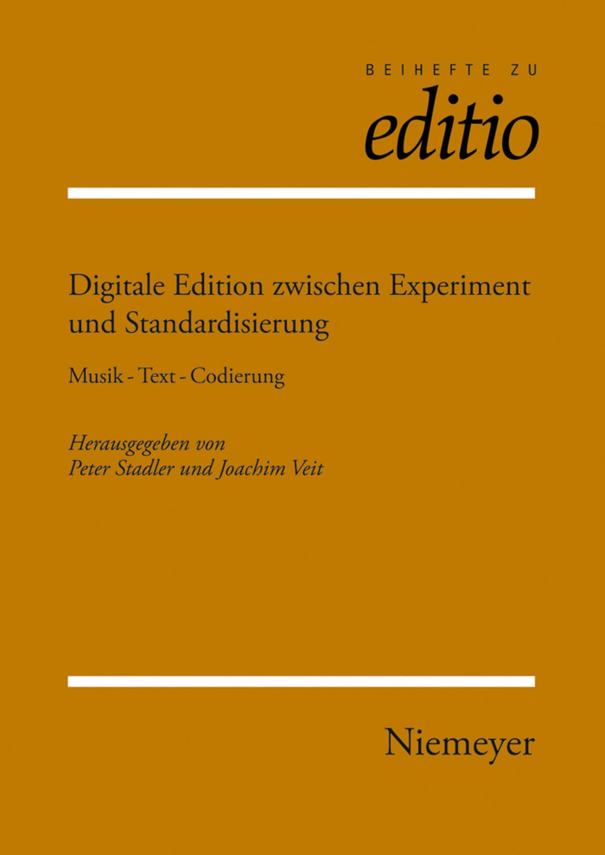 Cover image for Digitale Edition zwischen Experiment und Standardisierung ISBN 9783110231137