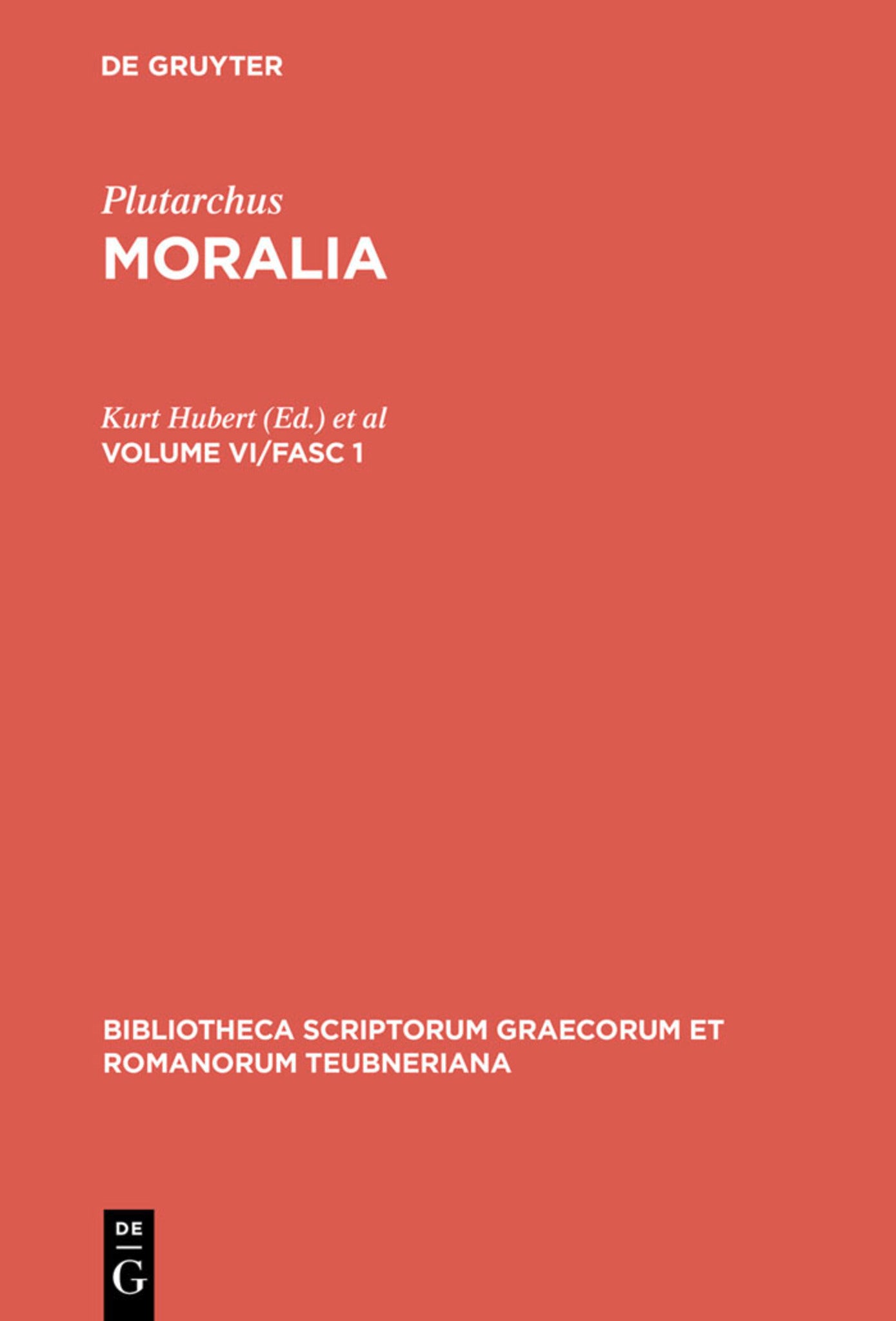 Cover image for Moralia ISBN 9783598716867