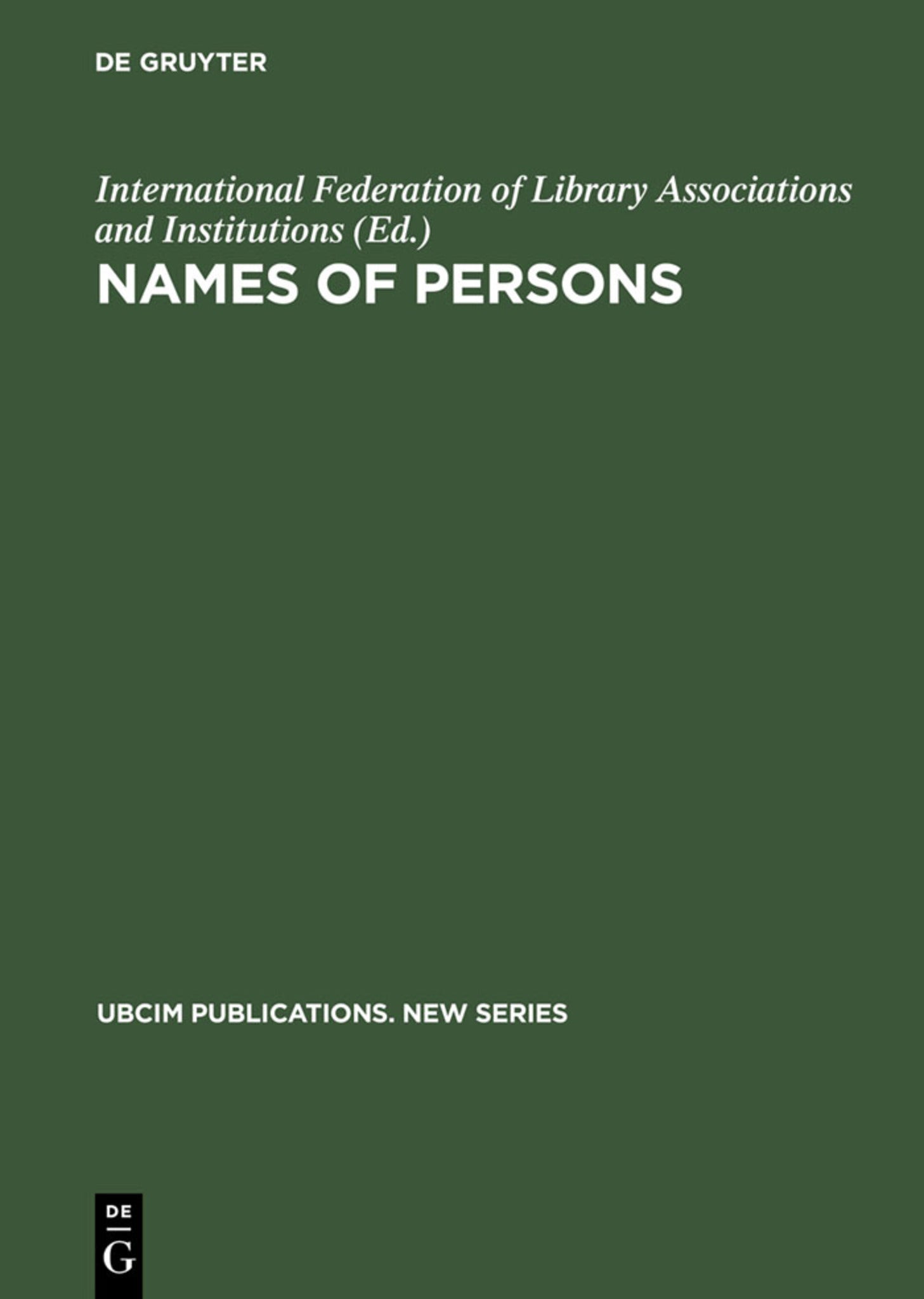 Names of Persons