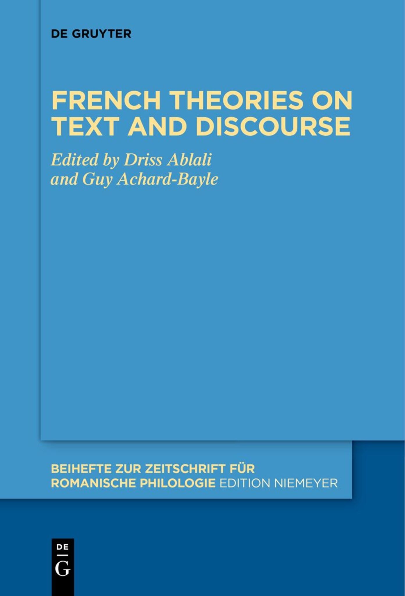 French theories on text and discourse
