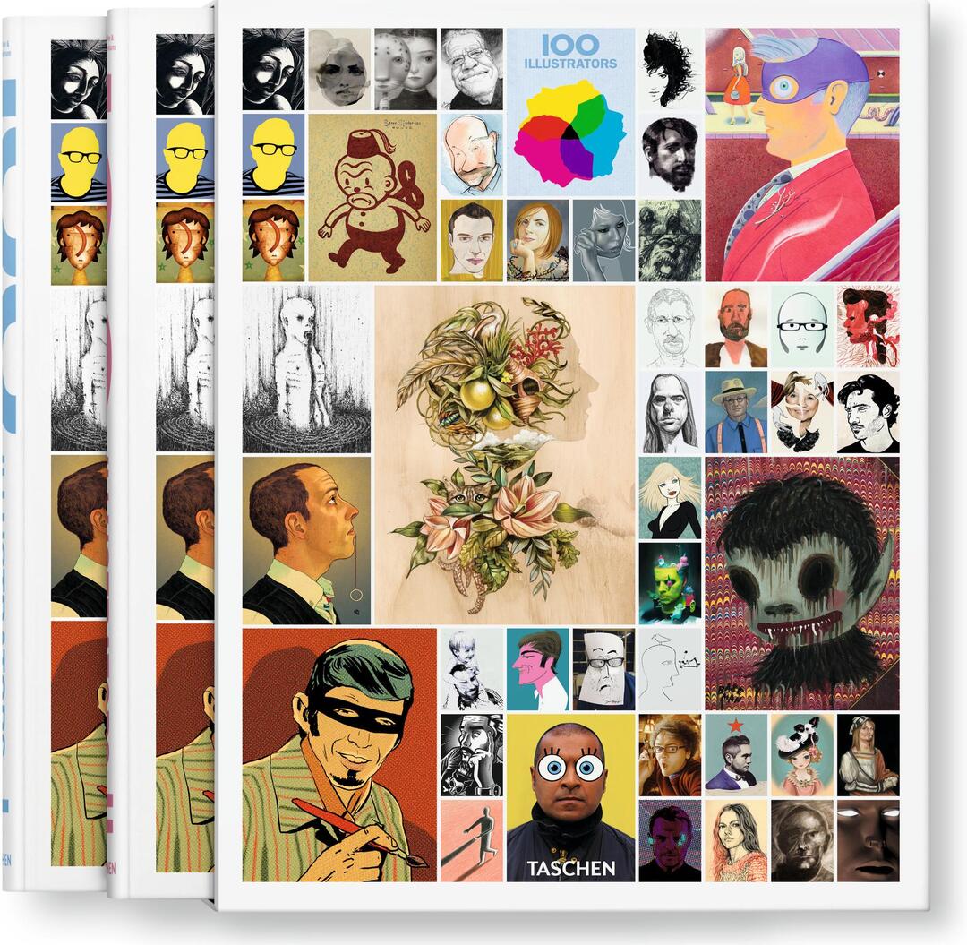 Cover image for 100 Illustrators, 2 Vol. ISBN 9783836545228