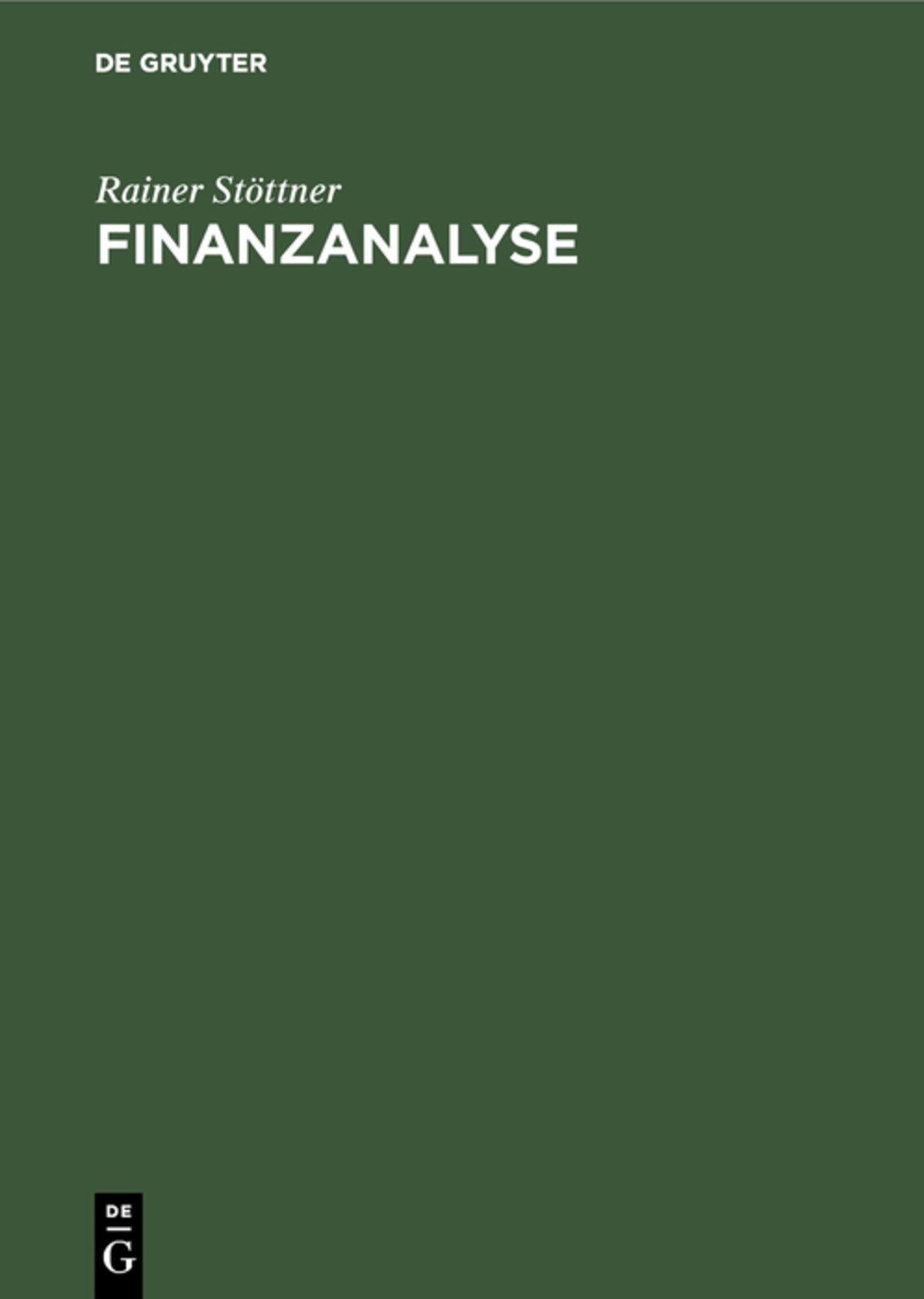 Cover image for Finanzanalyse ISBN 9783486213454