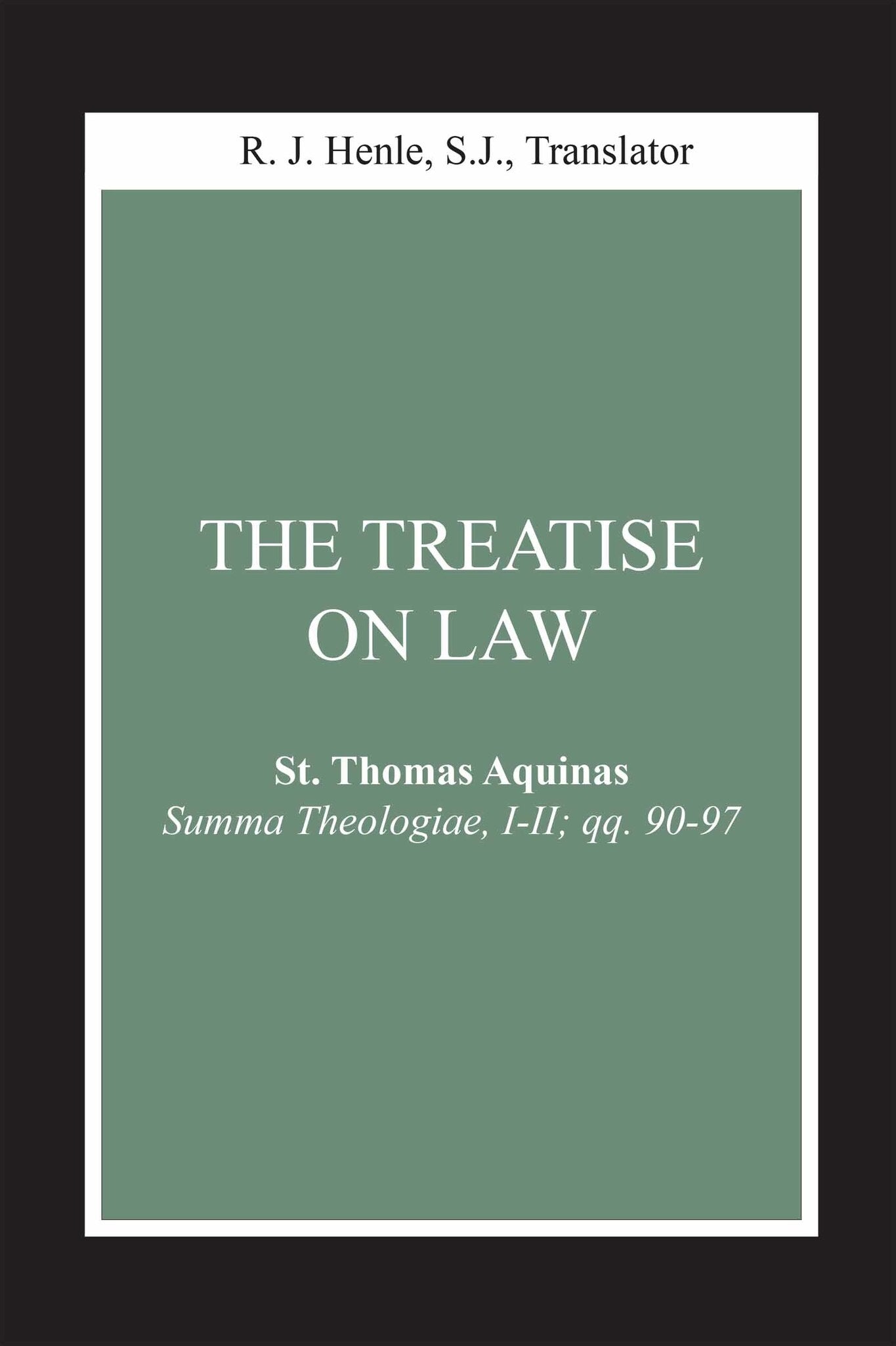 Cover image for The Treatise on Law ISBN 9780268018801