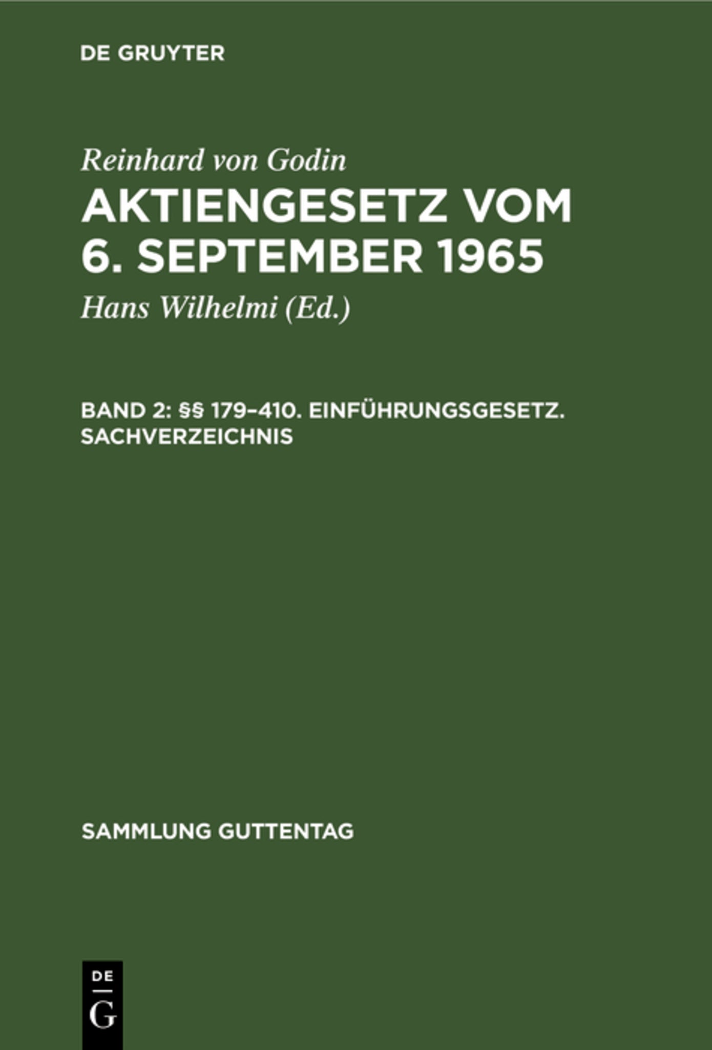 §§ 179–410. Einführungsgesetz. Sachverzeichnis