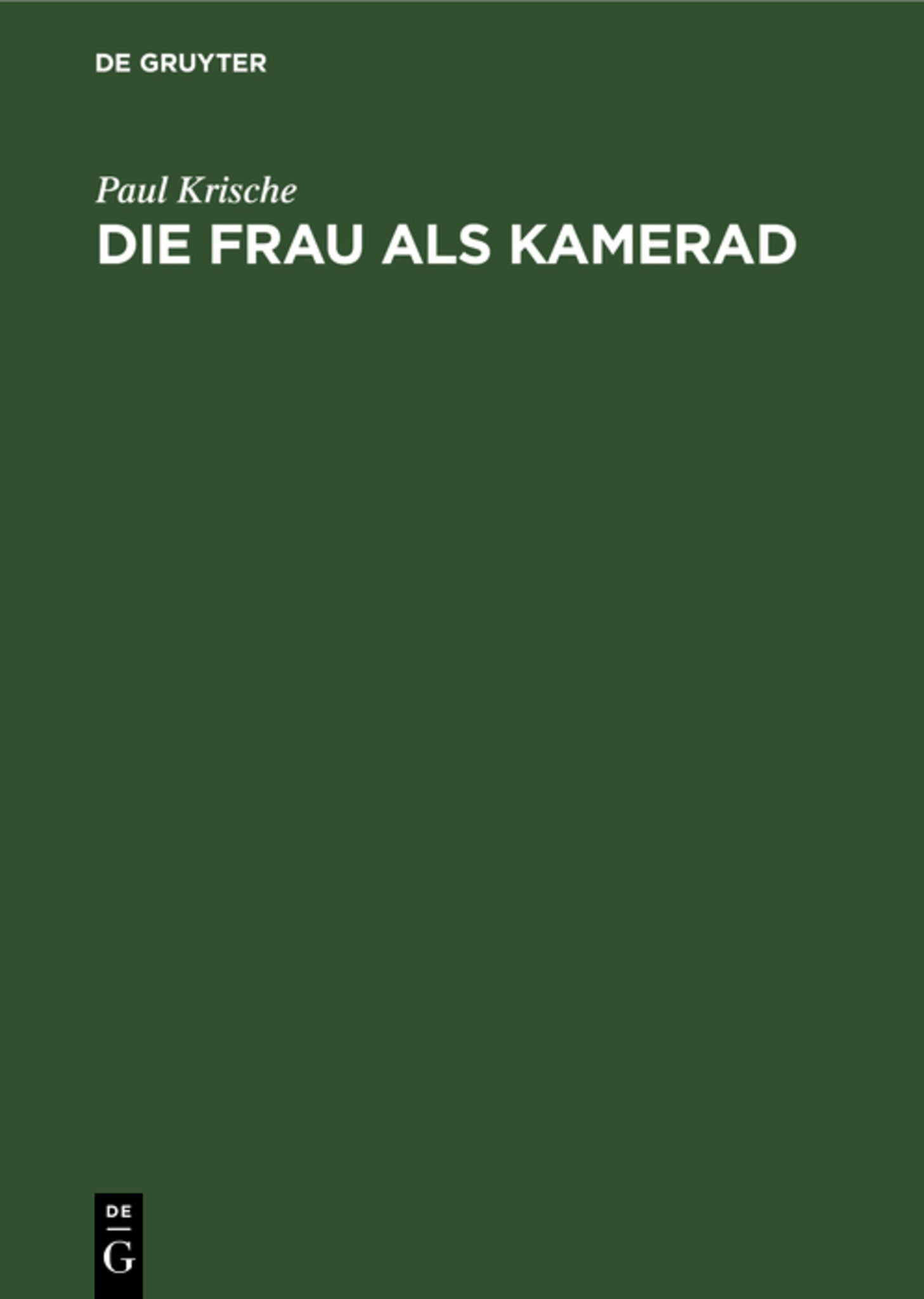 Die Frau als Kamerad