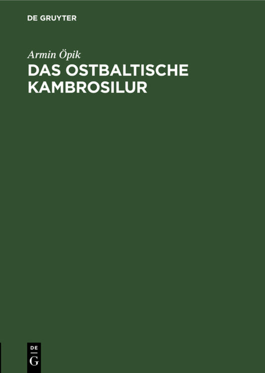 Das ostbaltische Kambrosilur