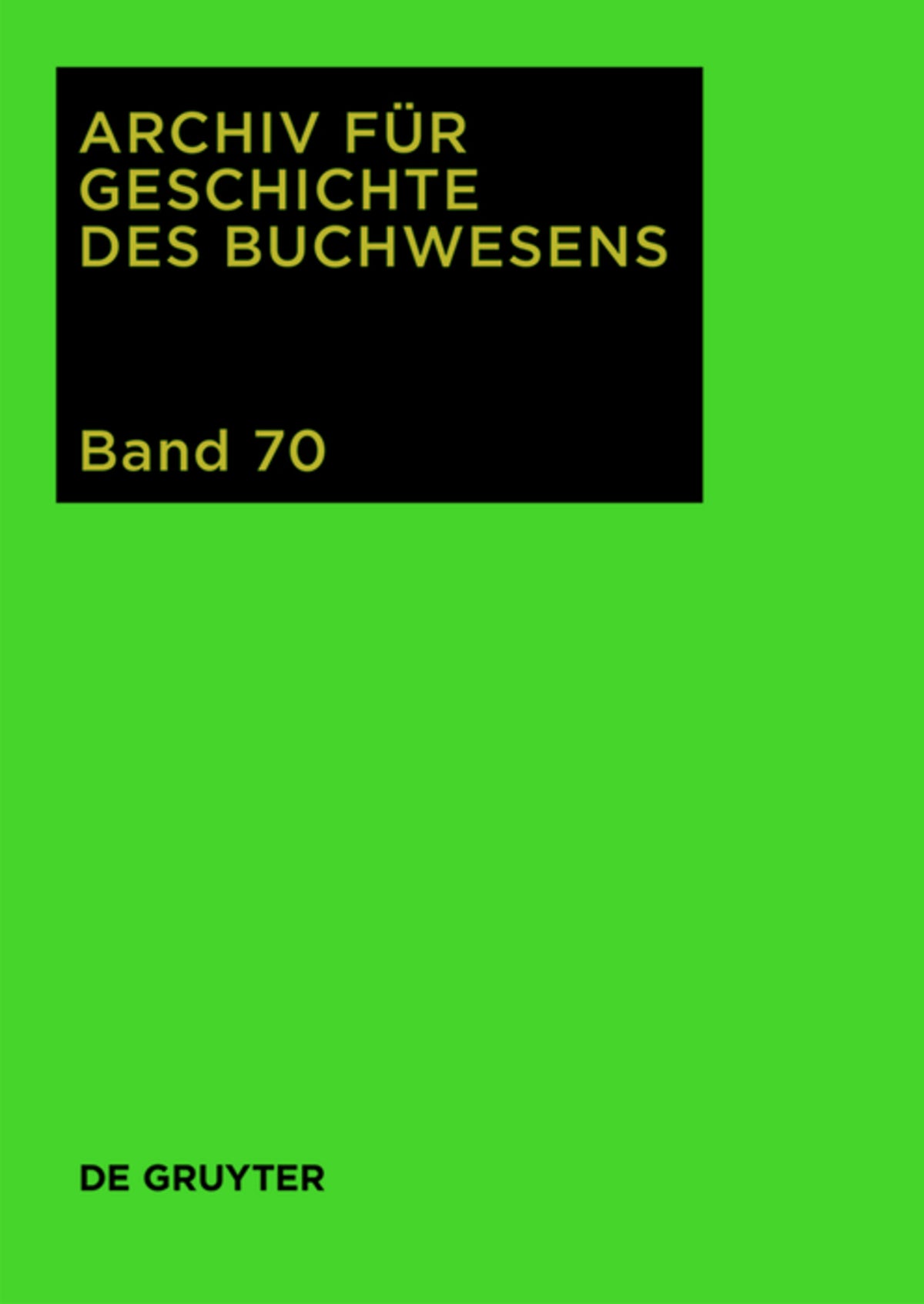 Cover image for 2015 ISBN 9783110379518