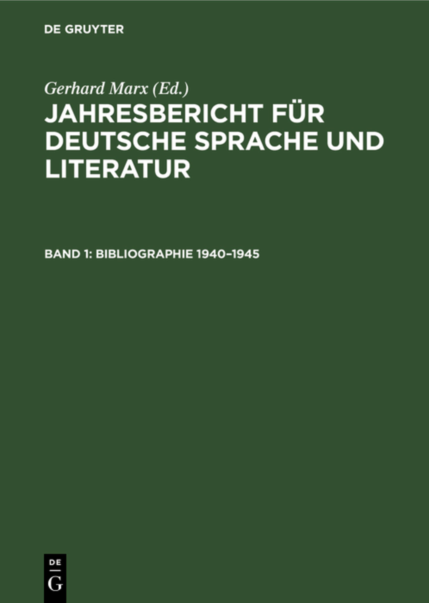Bibliographie 1940–1945