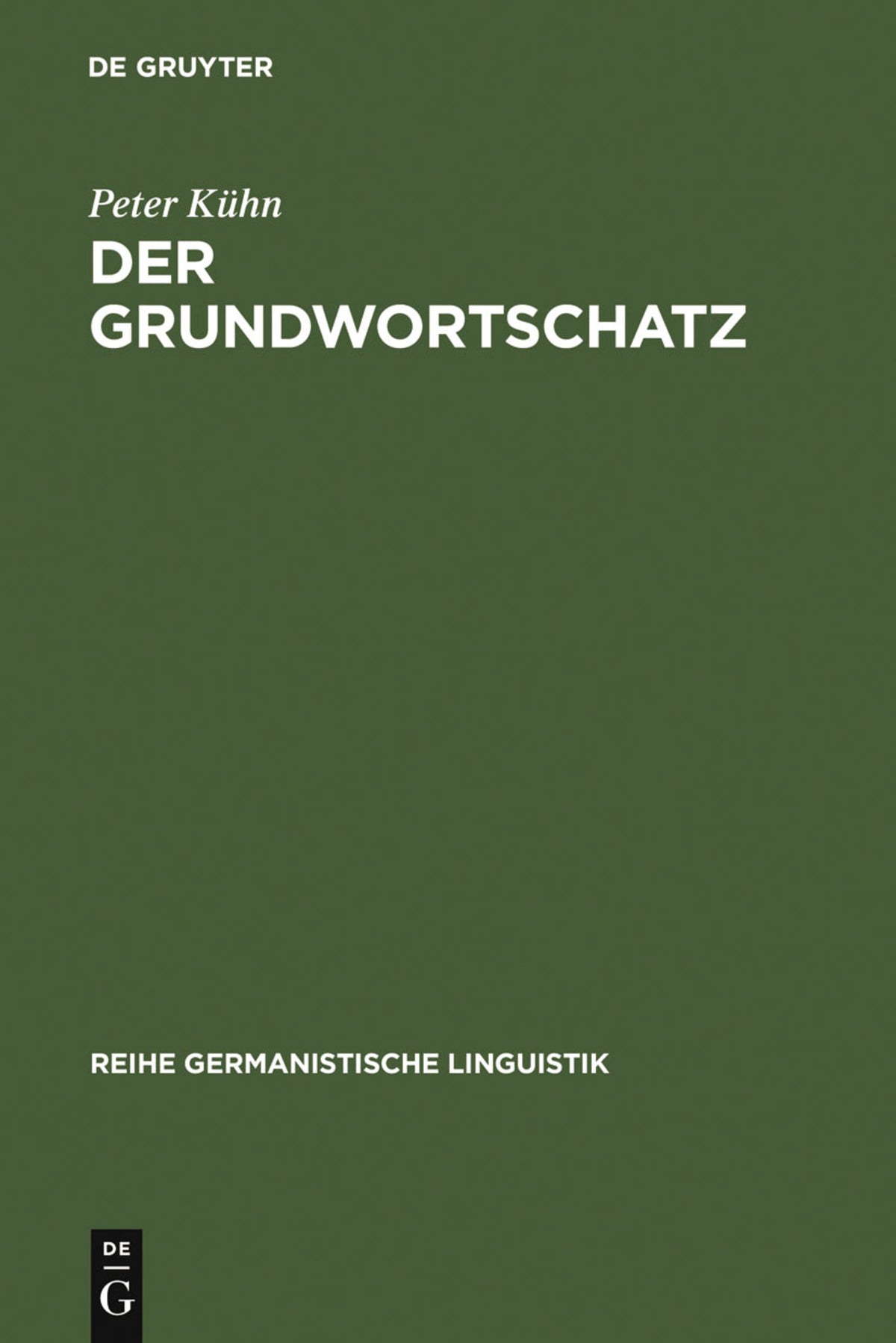 Cover image for Der Grundwortschatz ISBN 9783484103351