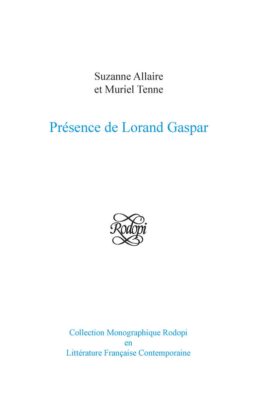 Présence de Lorand Gaspar
