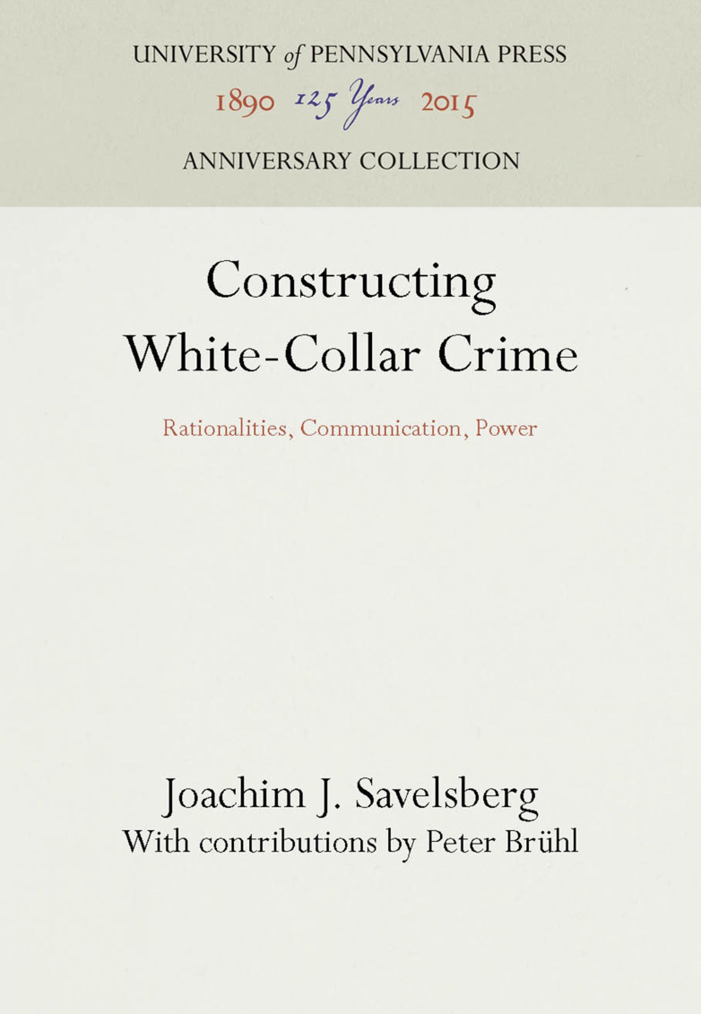 Constructing White-Collar Crime
