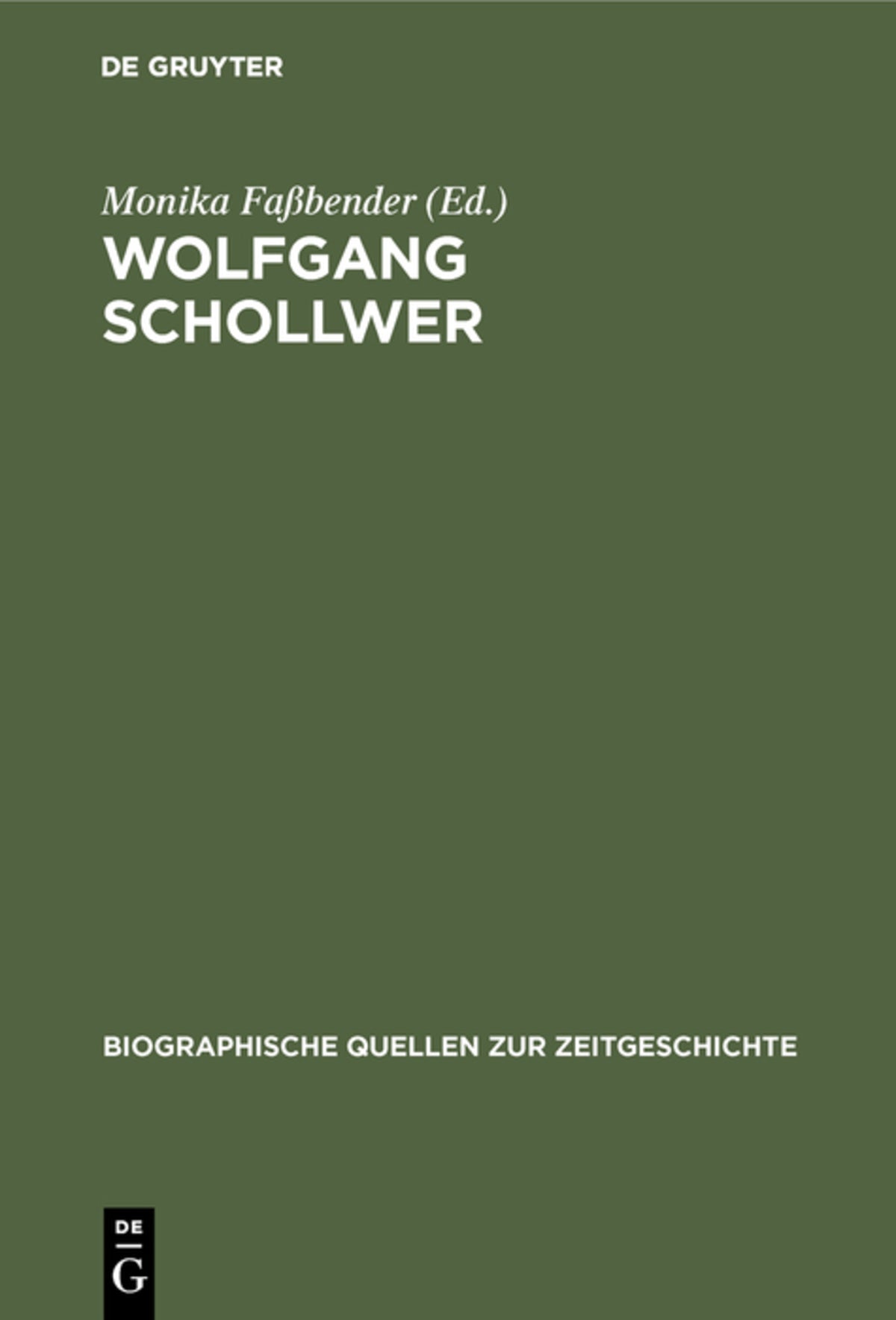 Cover image for Wolfgang Schollwer ISBN 9783486559118