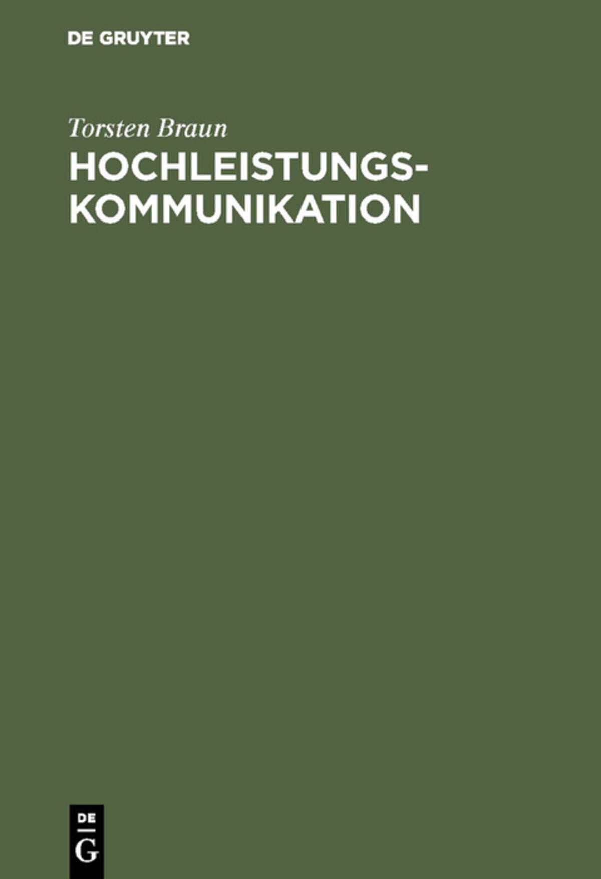 Cover image for Hochleistungskommunikation ISBN 9783486230888