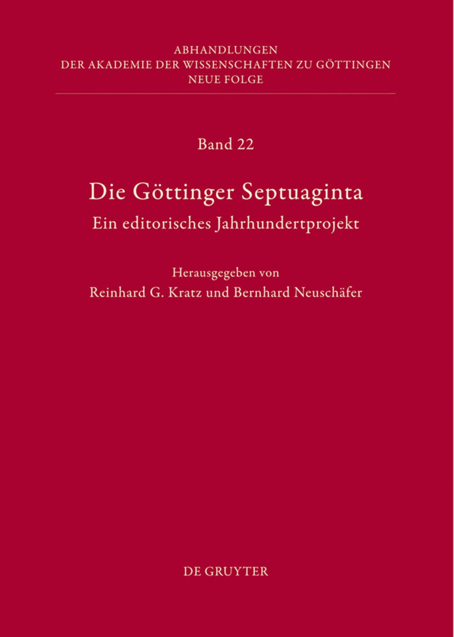 Die Göttinger Septuaginta