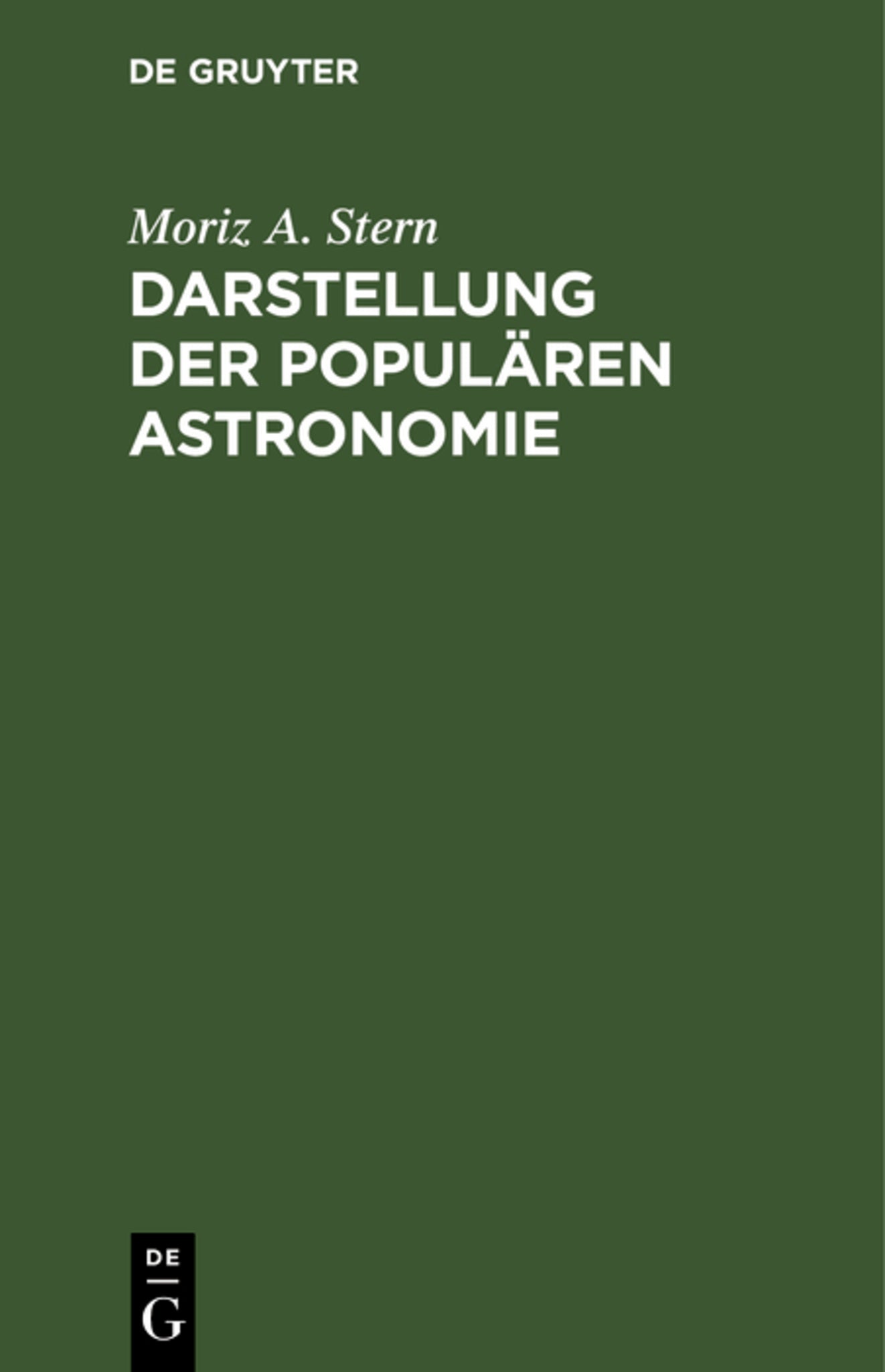 Darstellung der populären Astronomie