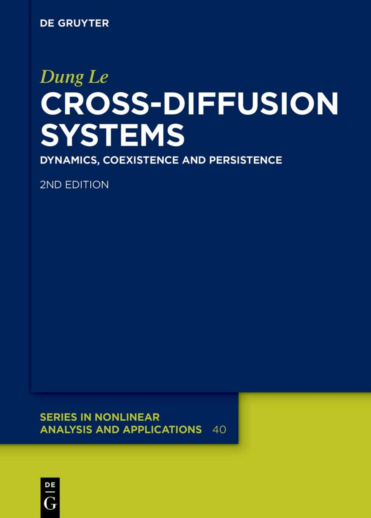 Cover image for Cross-Diffusion Systems ISBN 9783111615578